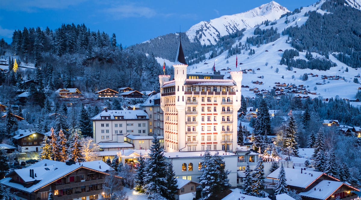 Twilight in Gstaad, Switzerland