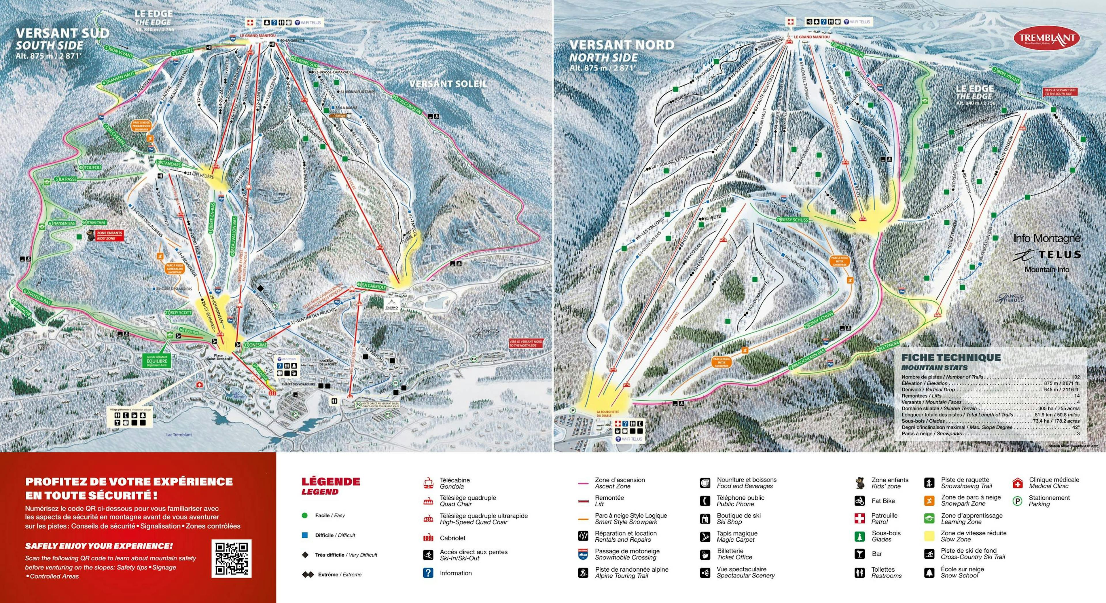 Mont Tremblant winter trail map