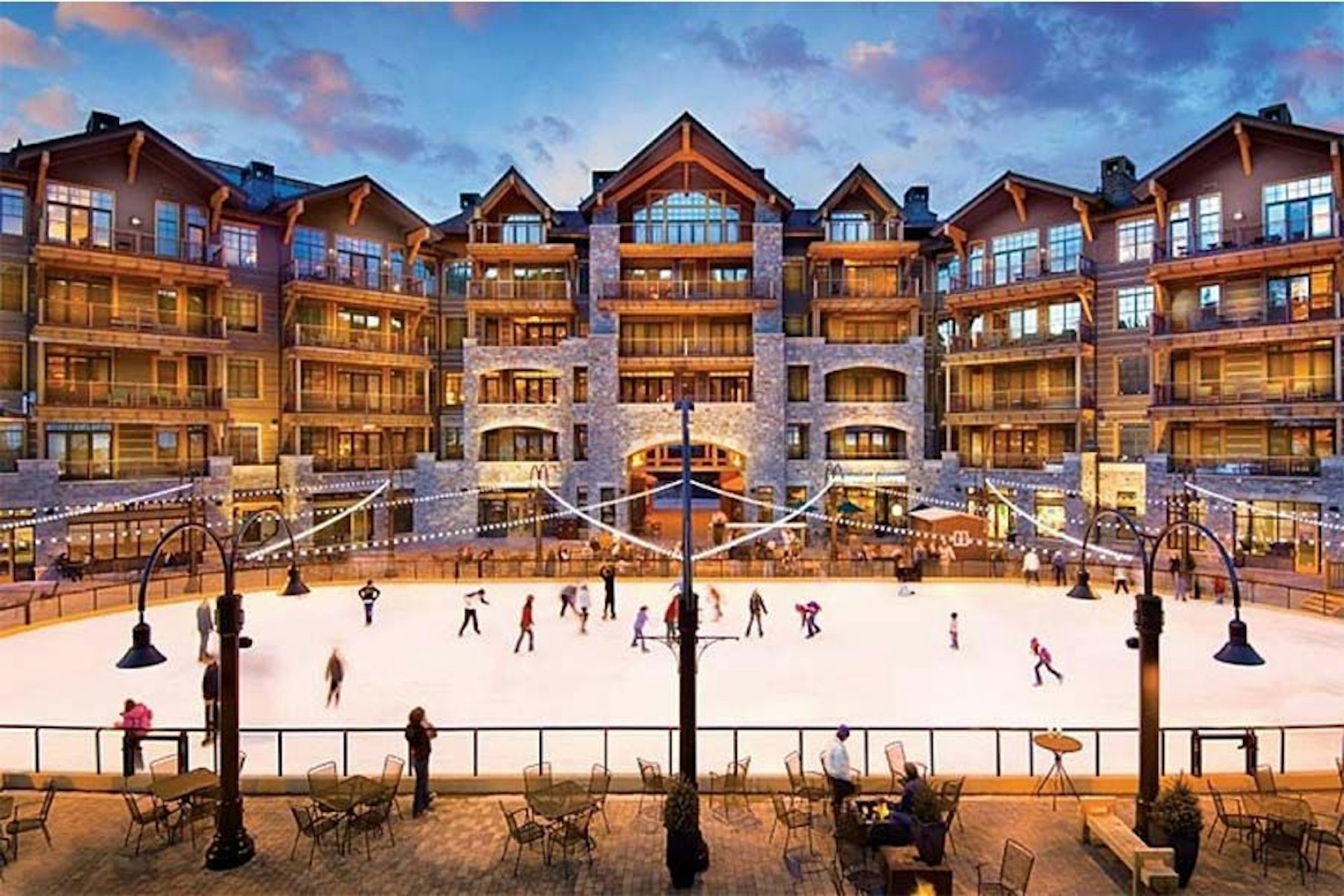 Ice rink by the Northstar California Resort