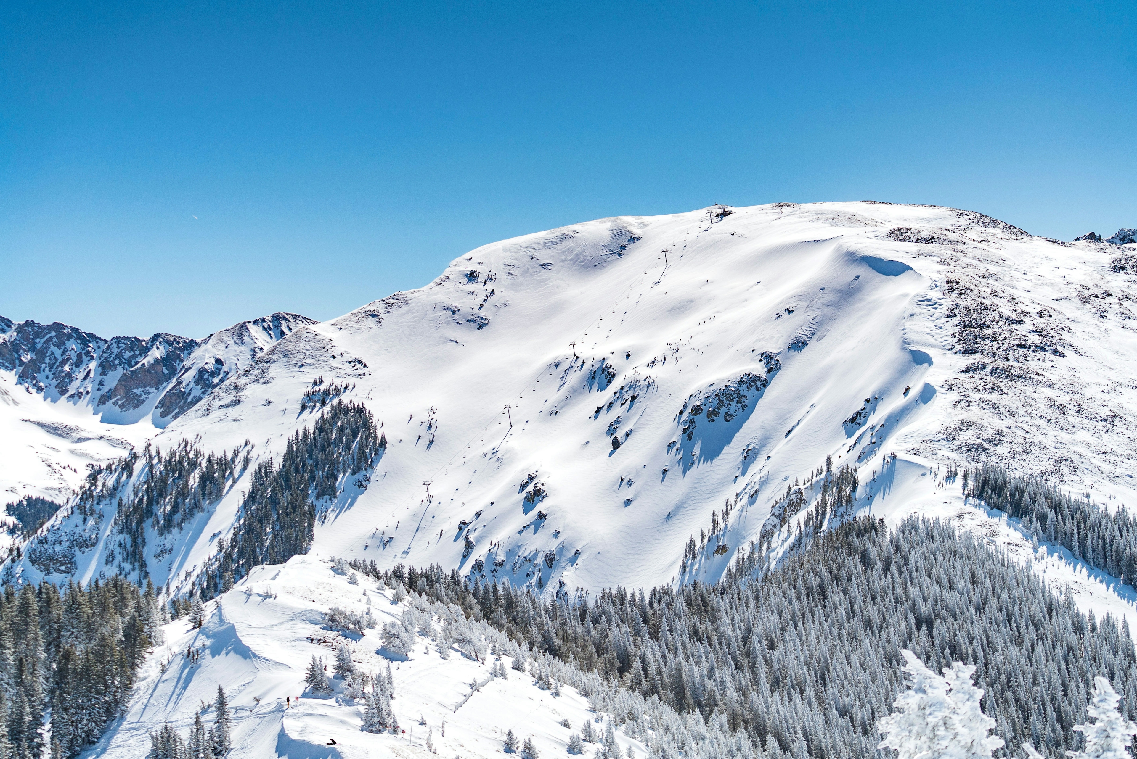 High noon in the winter at Taos Ski Valley