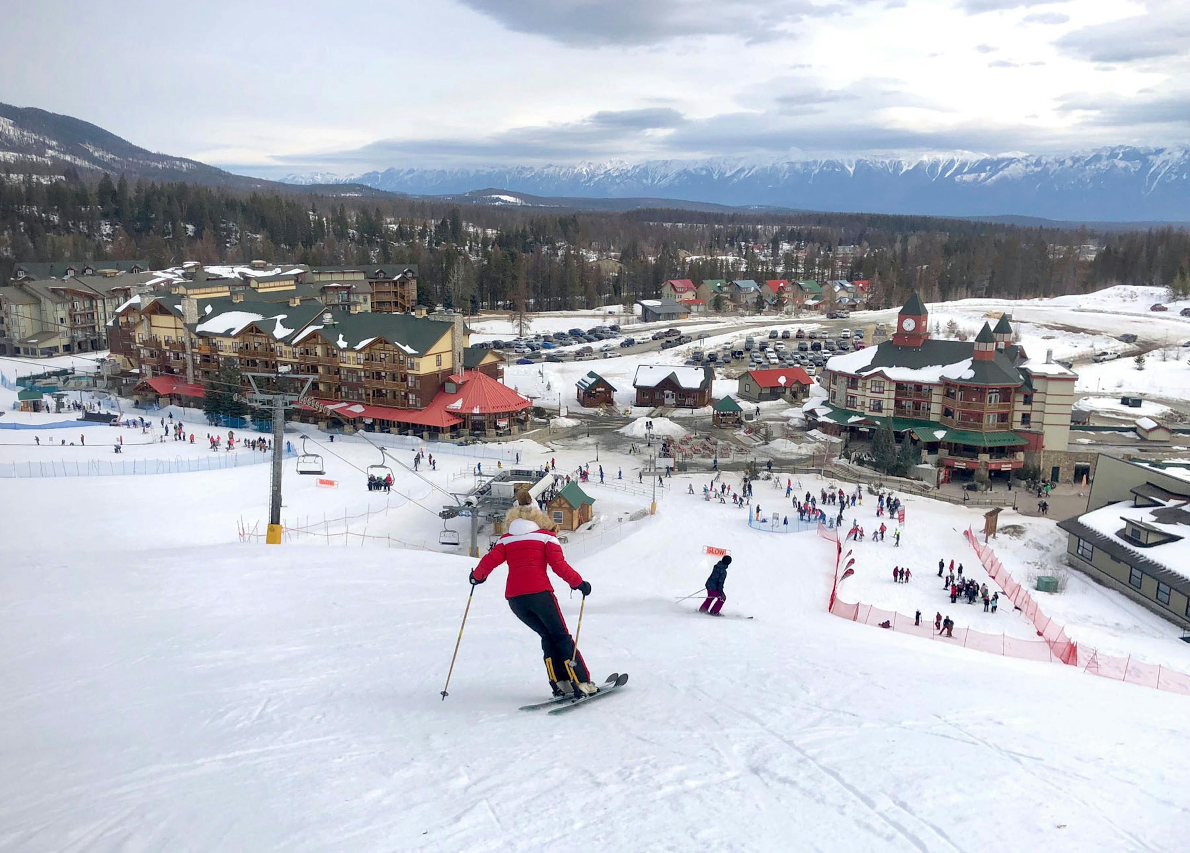 Afternoon ski session at base camp at Kimberley Ski Resort 