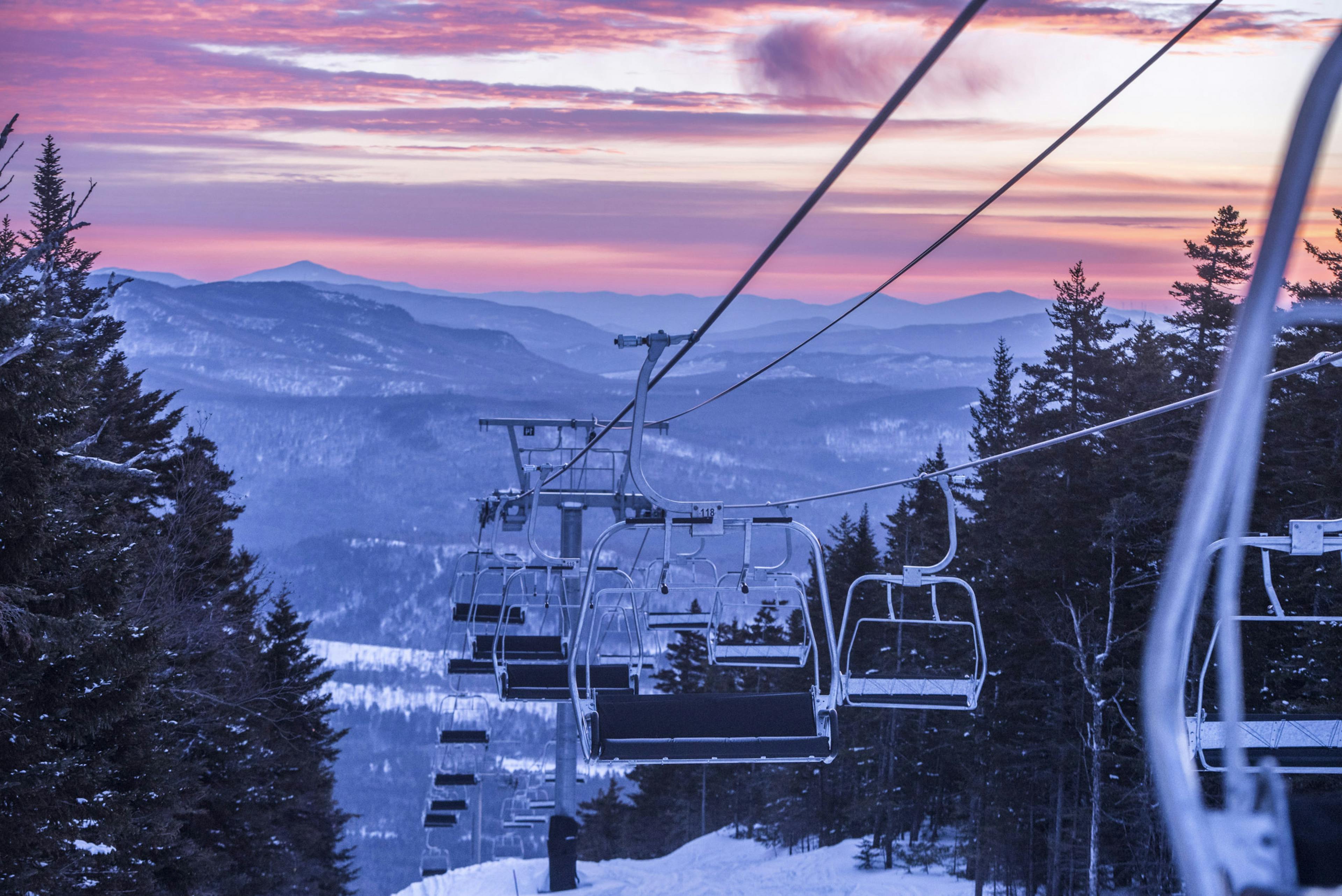 Dawn at Sugarloaf Ski Resort