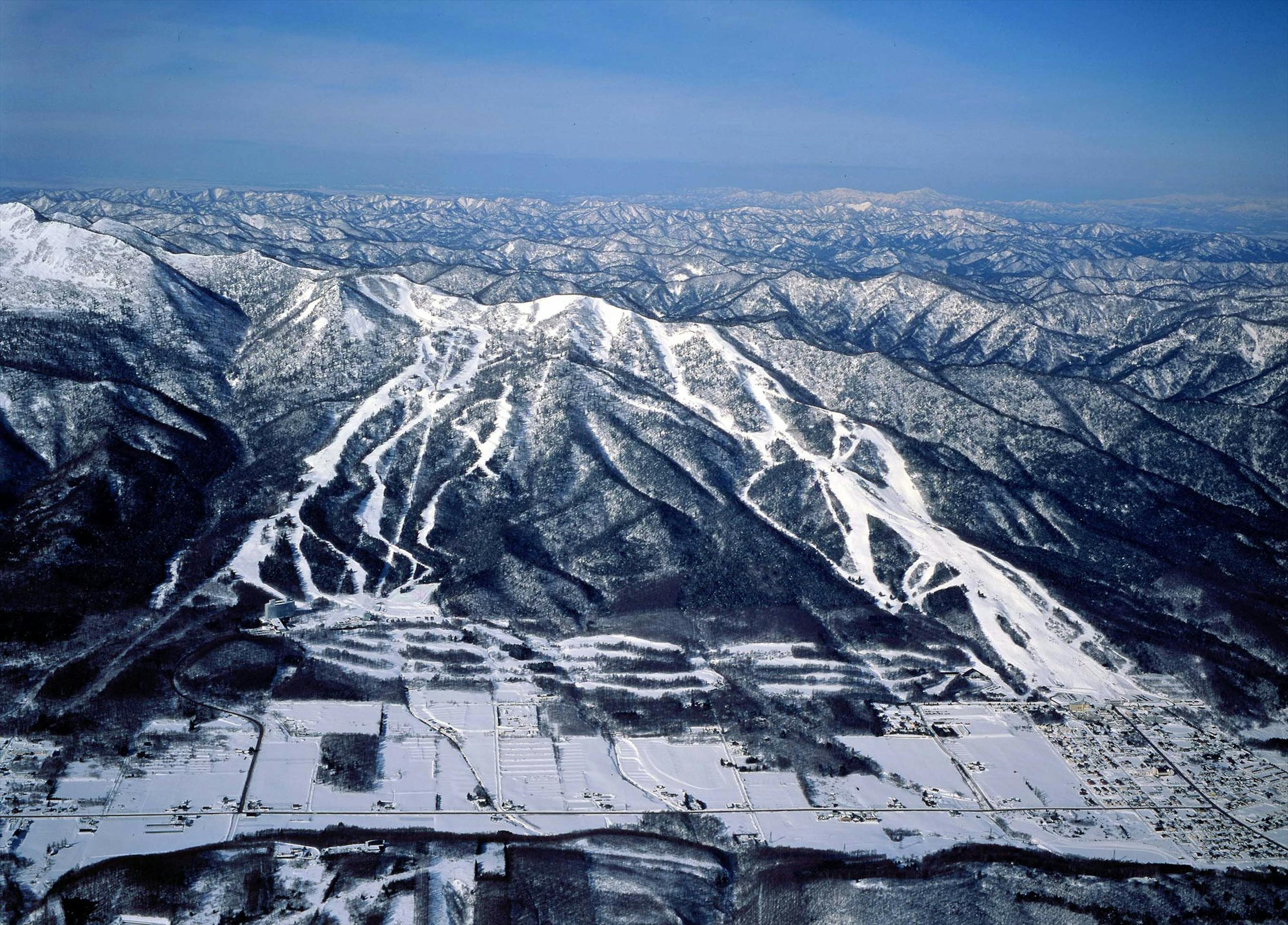 Drone shot of Furano Ski Resort