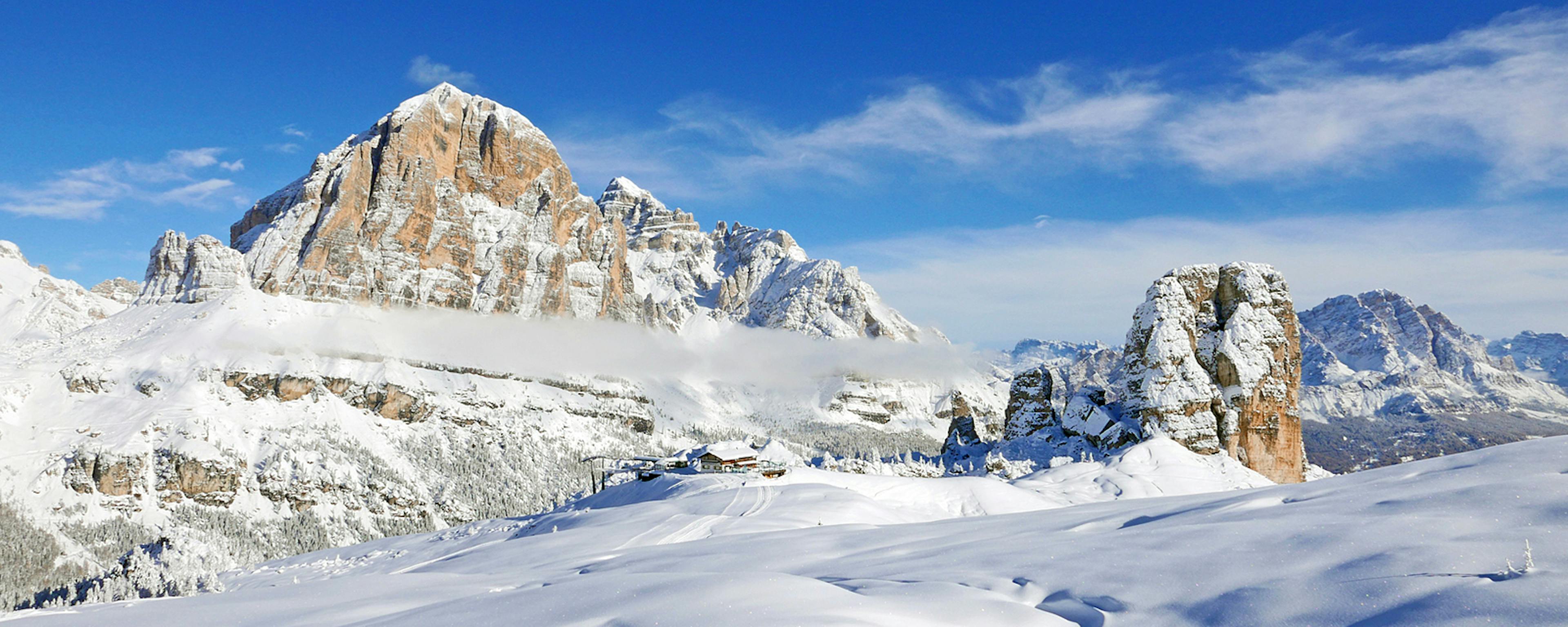 Dawn's first light at Cortina d'Ampezzo