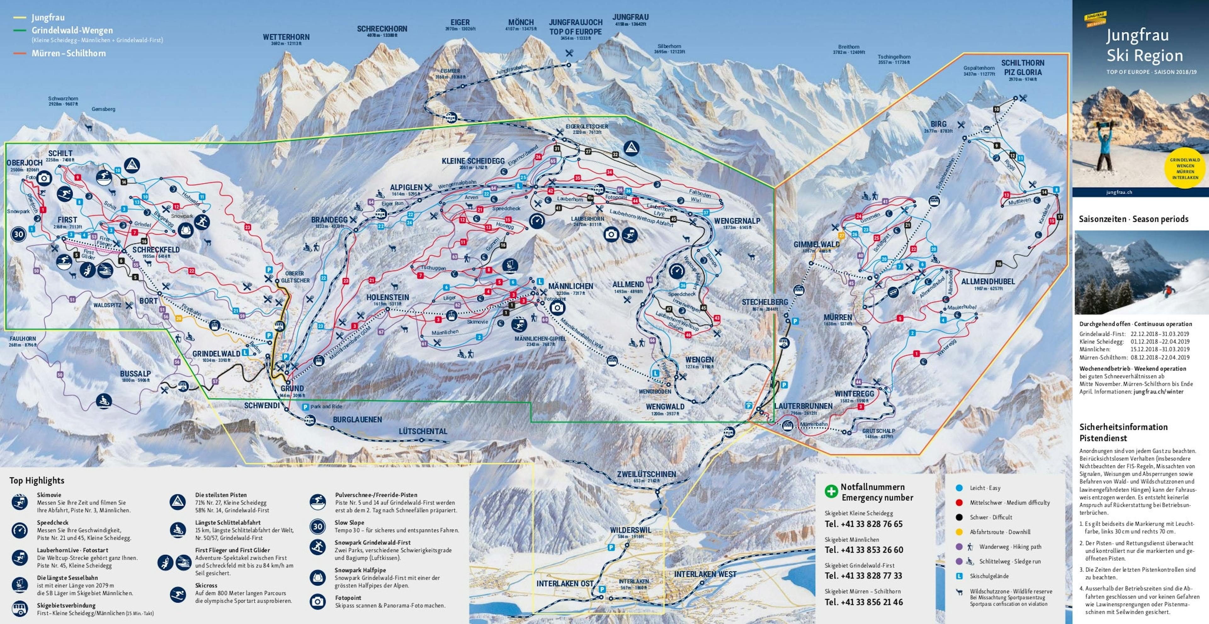 Grindelwald winter trail map