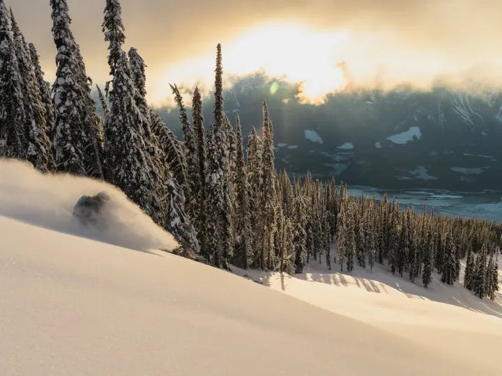 Wintery sunset in British Columbia