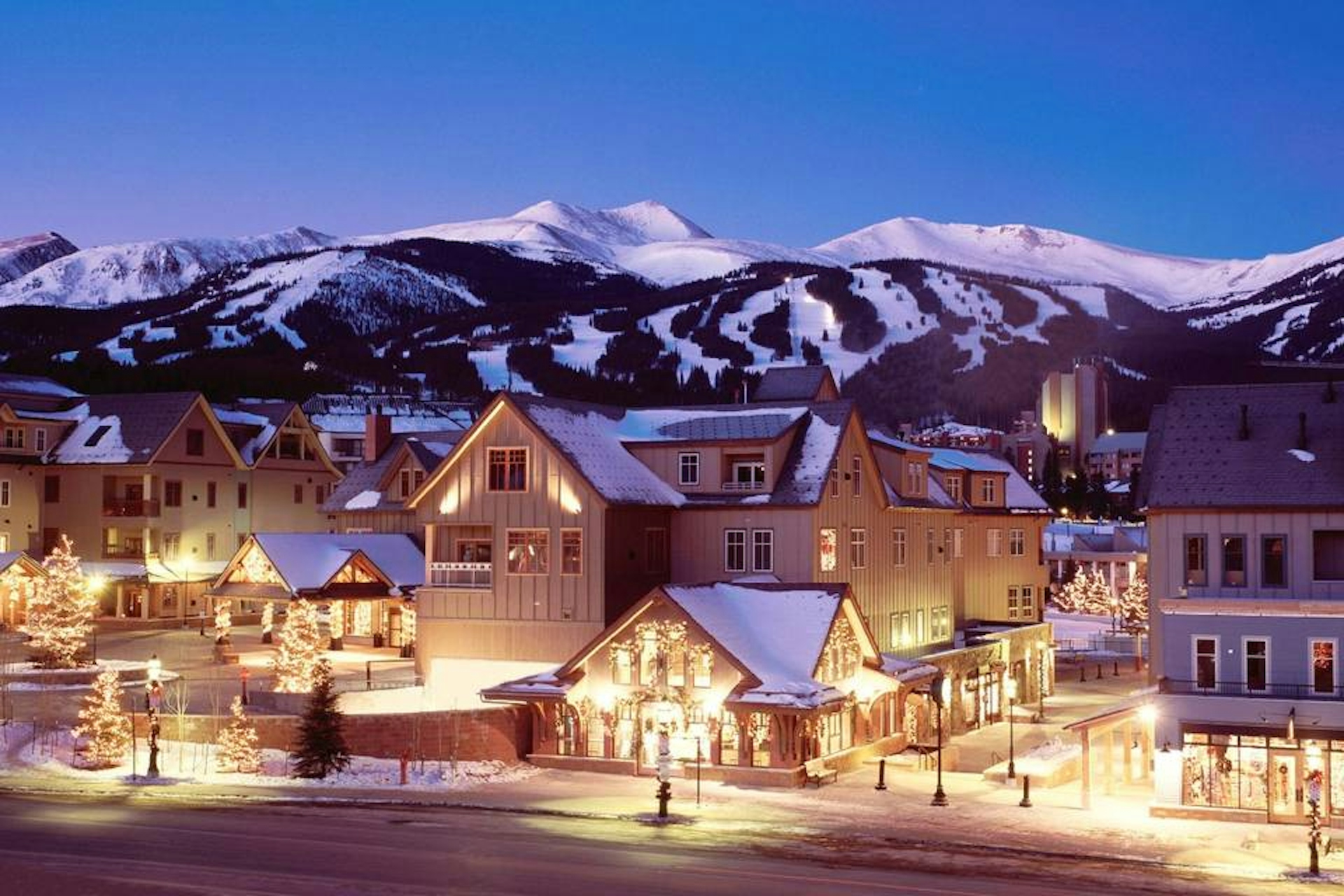 Exterior shot of BlueSky Breckenridge in the winter