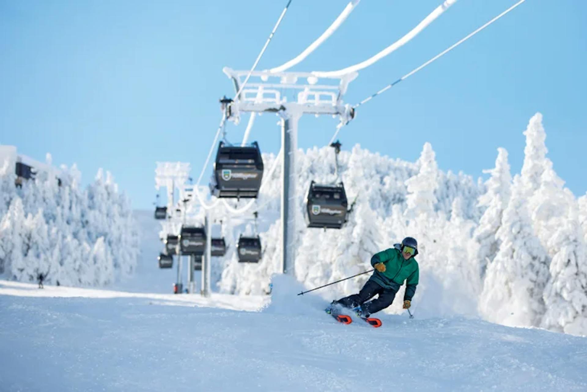 Skier on the slopes of Killington Resort