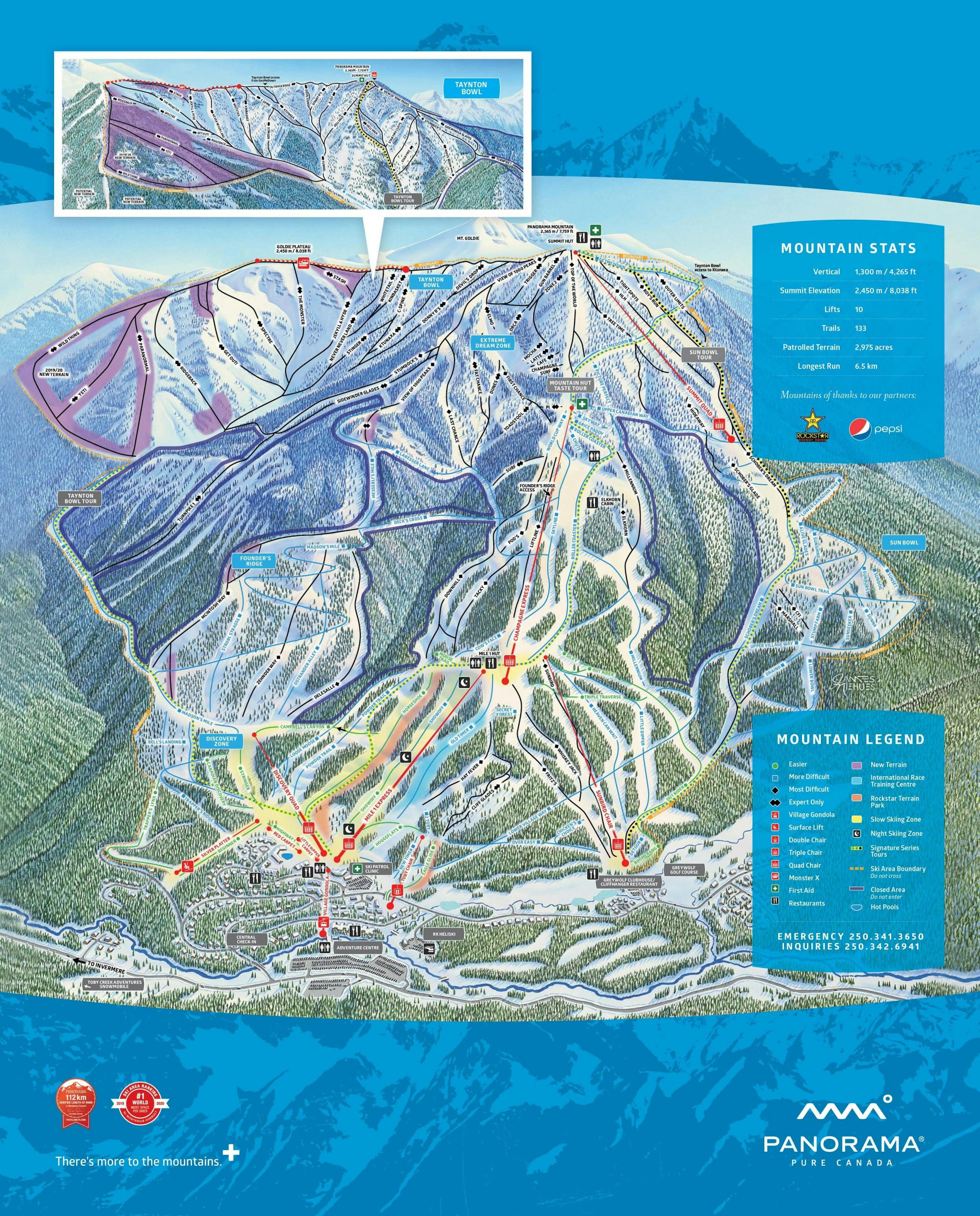 Panorama Mountain Resort winter trail map