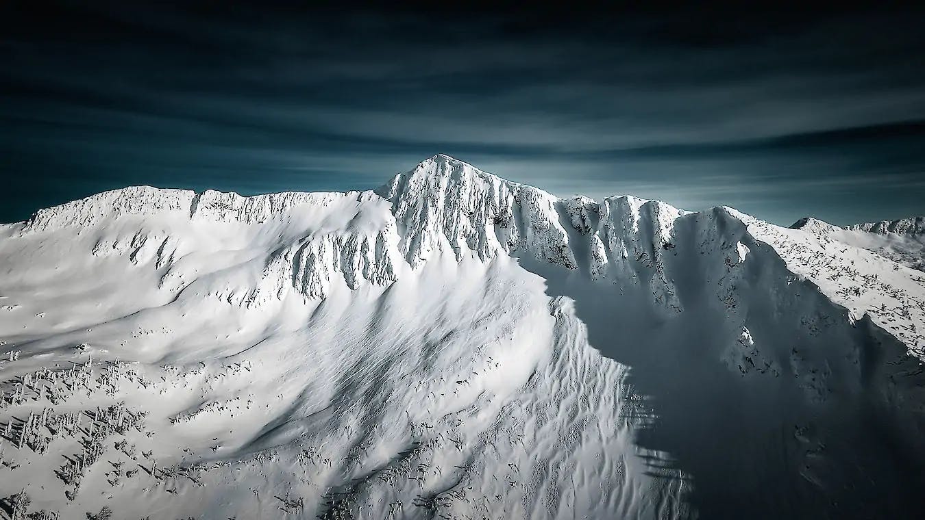 Aerial view of the mountain at Whitewater