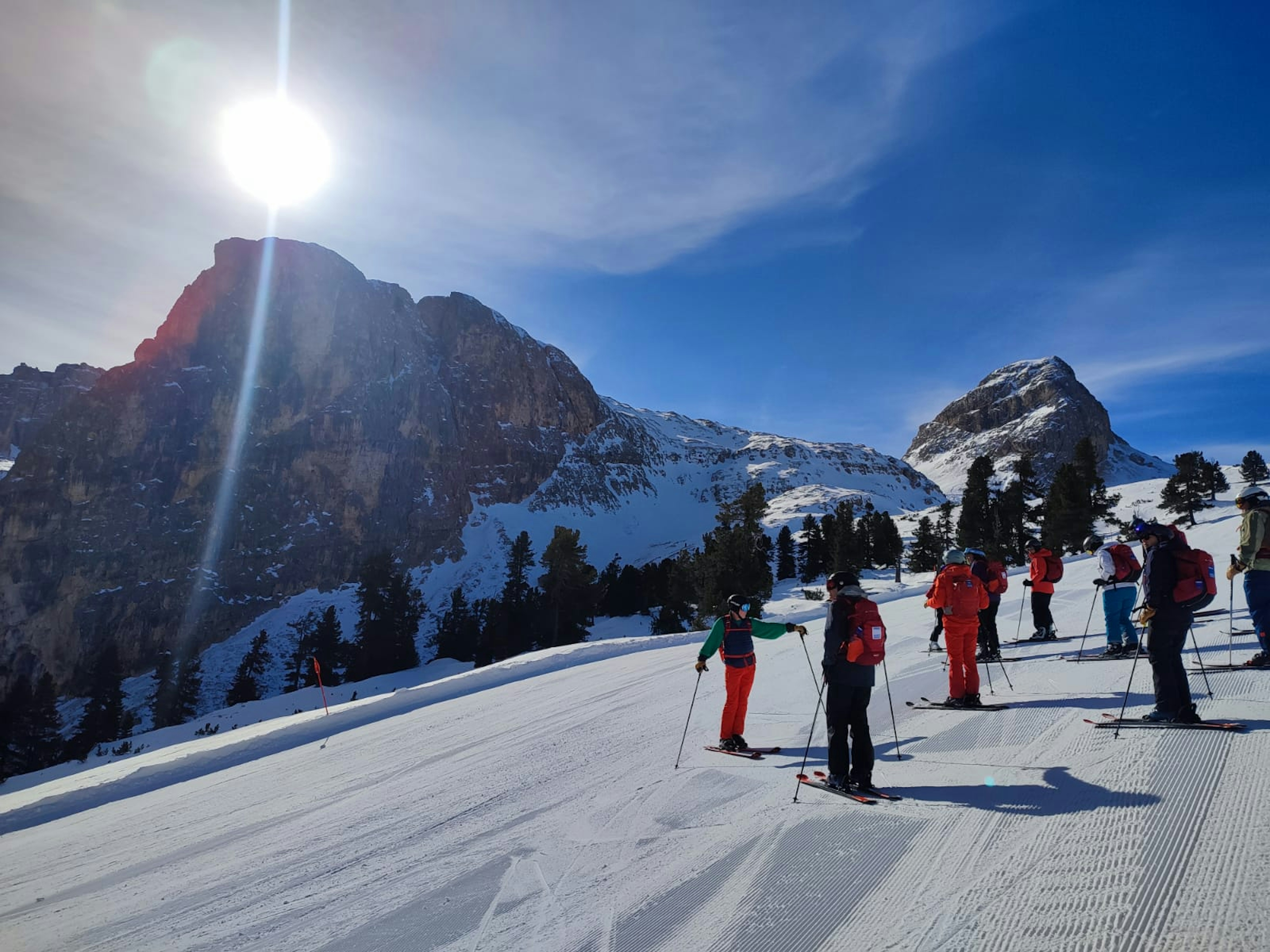 Afternoon of ski fun in group at Alta Badia