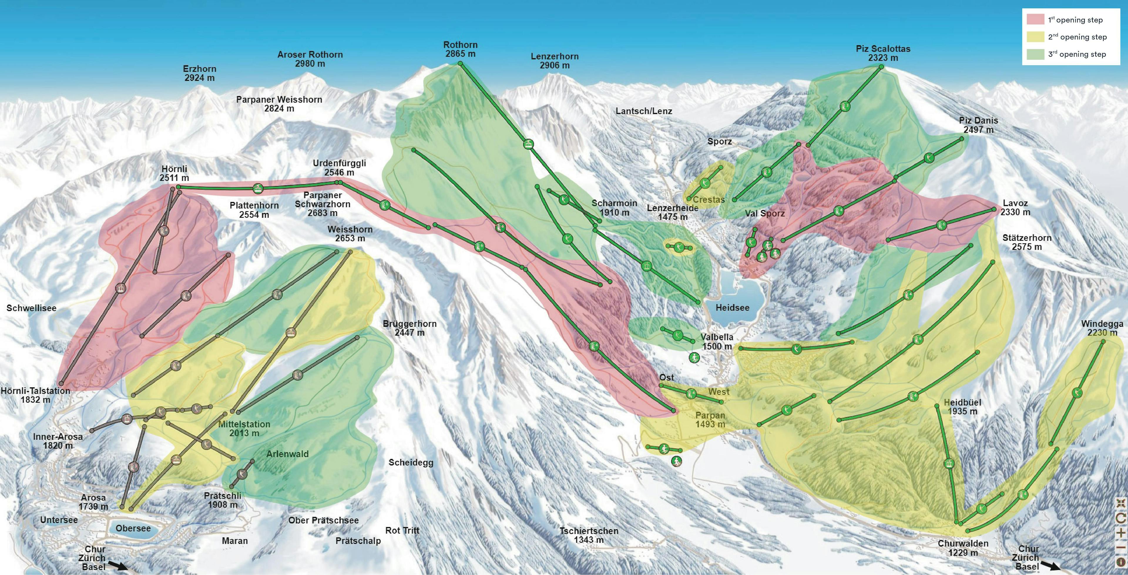 Arosa Lenzerheide winter trail map