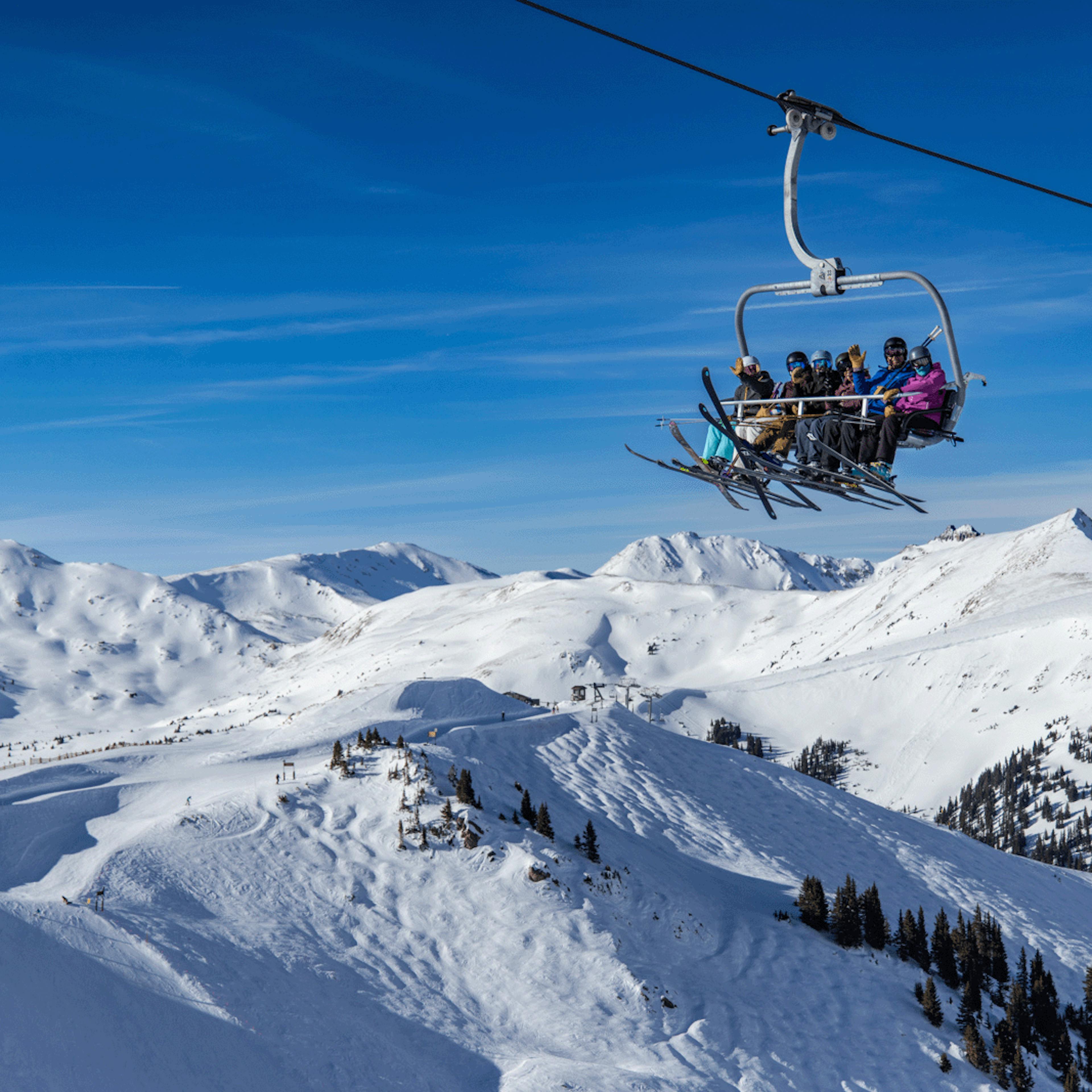 Gondola ride at Arapahoe Basin in Colorado