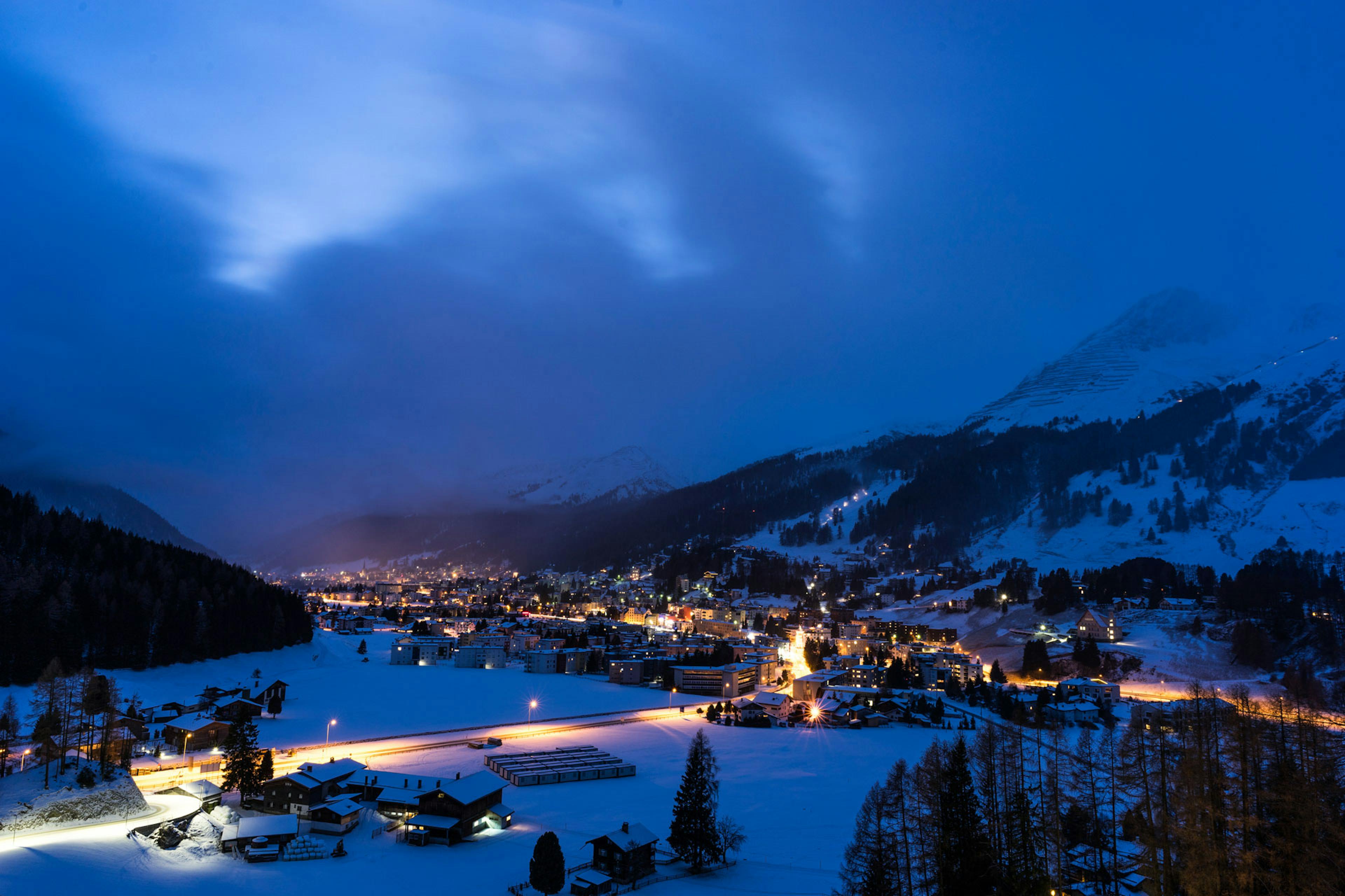 Twilight at Davos, Switzerland