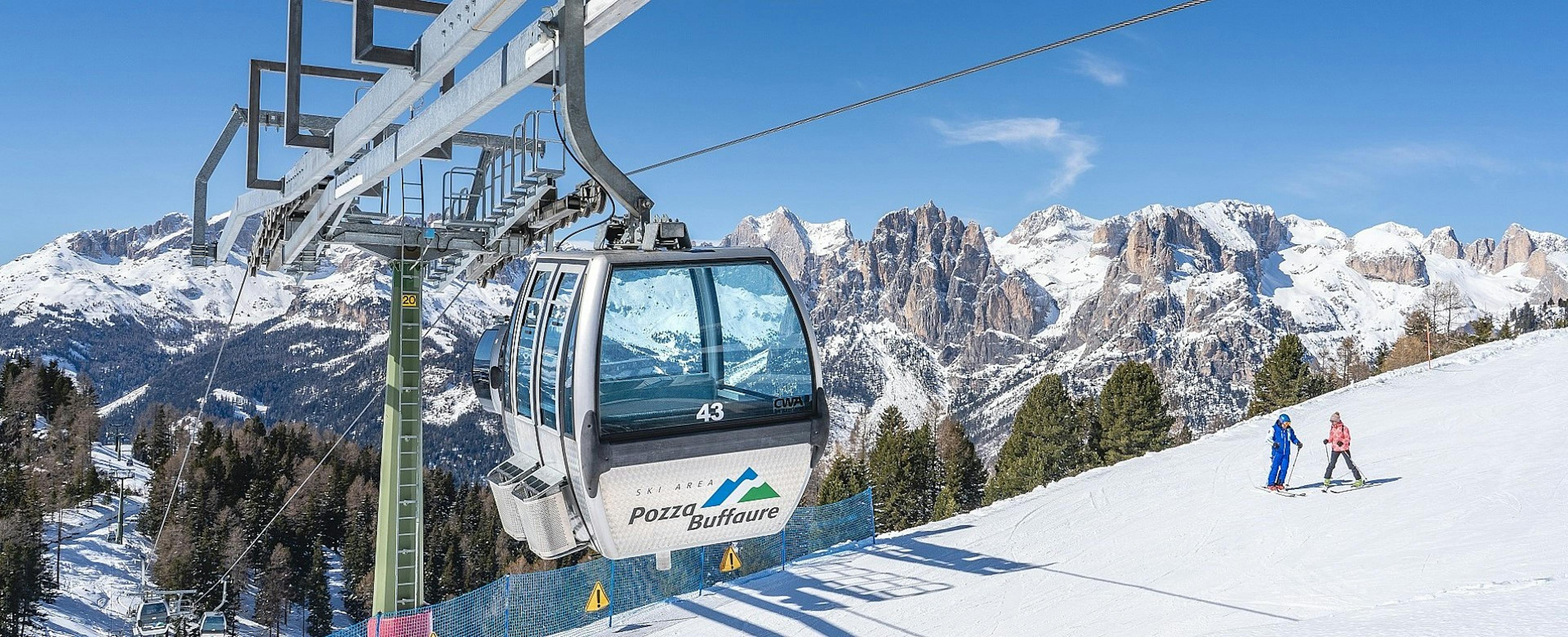 The gondola in Val di Fassa in Italy