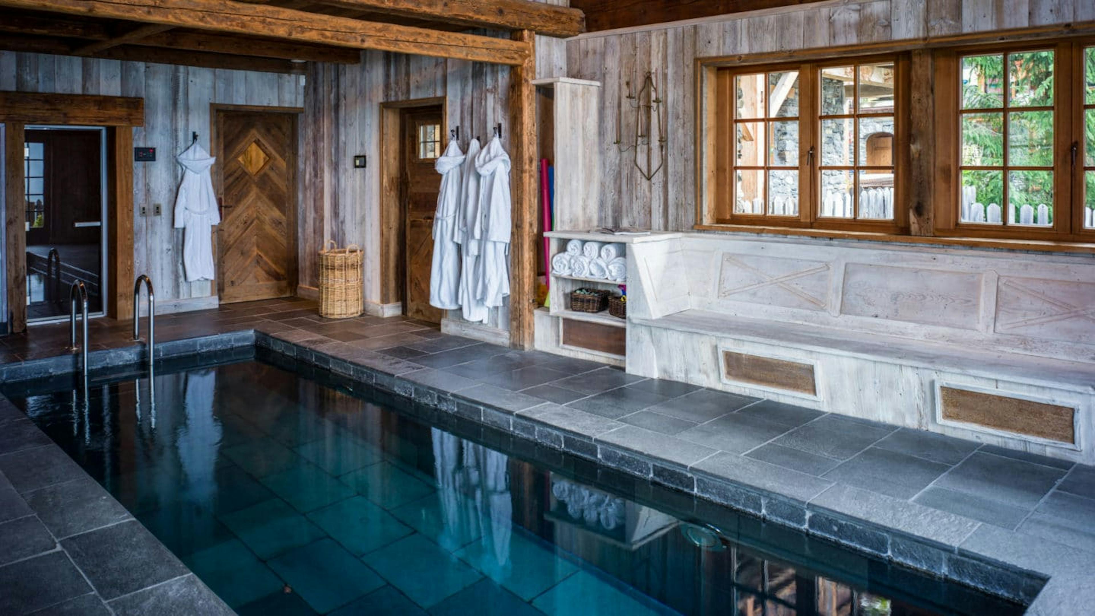 Swimming pool at CHALET HIBOU AND CHALET PELERIN