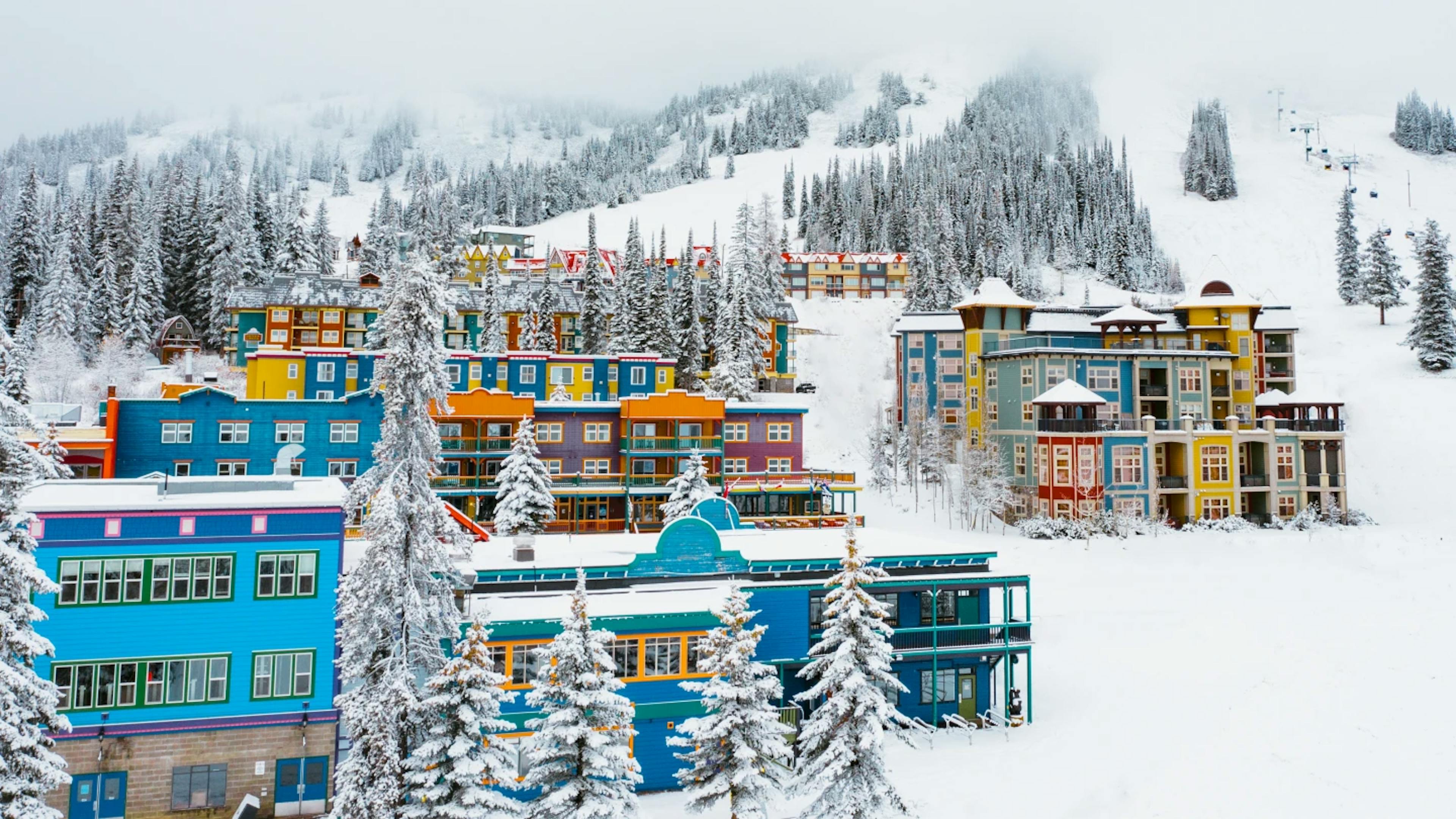 Surrounding town of Silver Star Mountain Resort in British Columbia, Canada