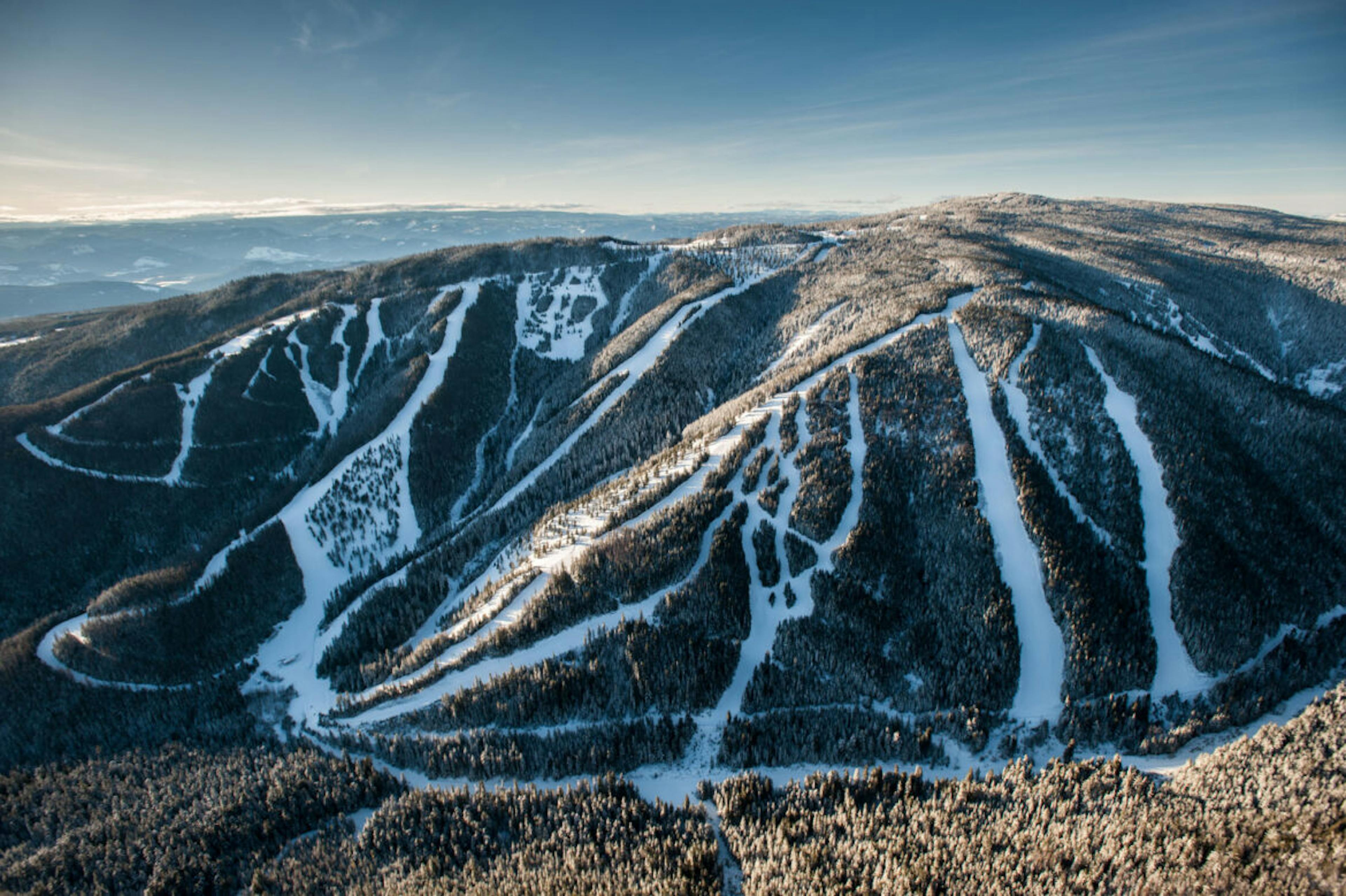 The slopes at Silver Star Mountain Resort in British Columbia, Canada