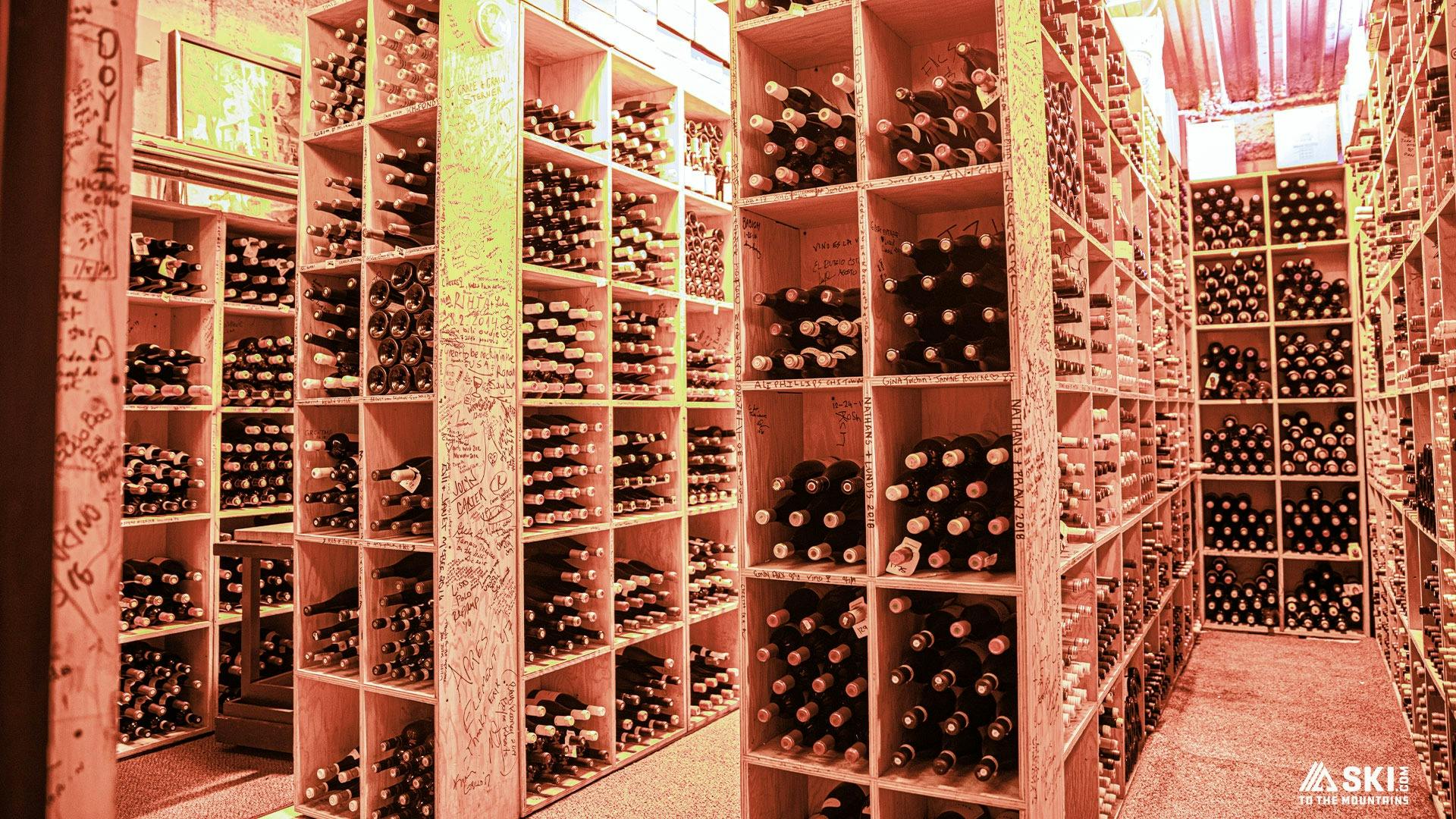 aspen wine cellar zoom background