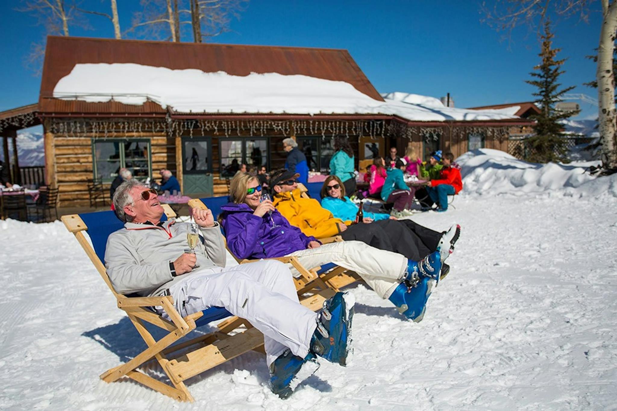 Spring skiing in Colorado, March