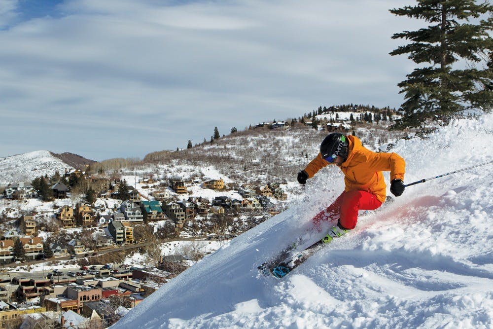 skier powder park city, park city powder guide