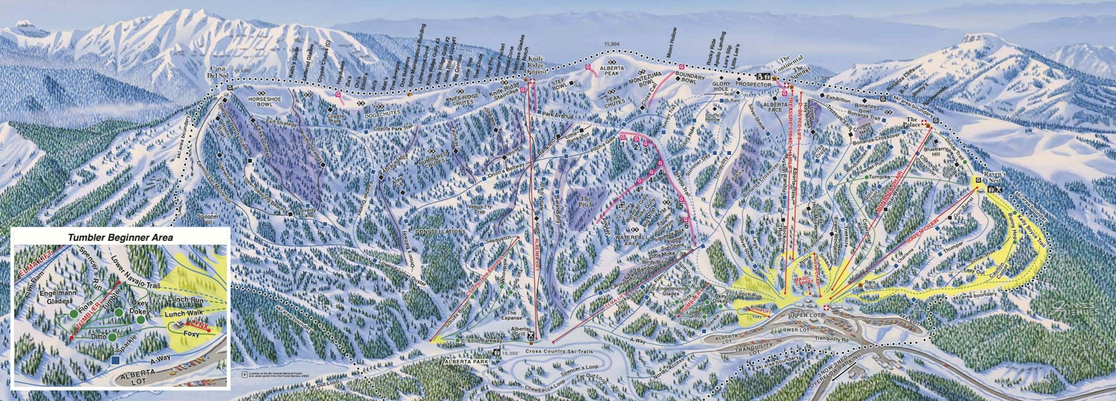 Wolf Creek Resort winter trail map