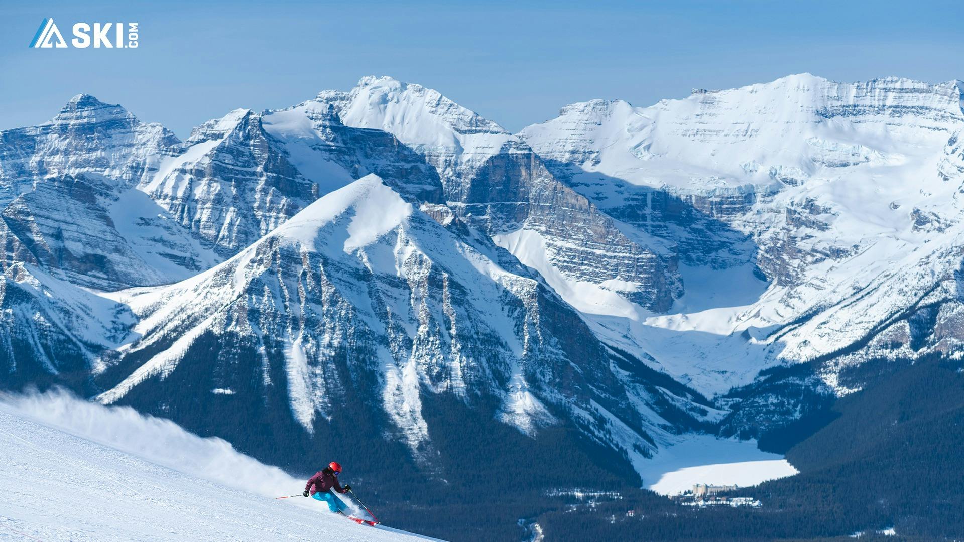 SkiBig3 Lake Louise Zoom Virtual Background