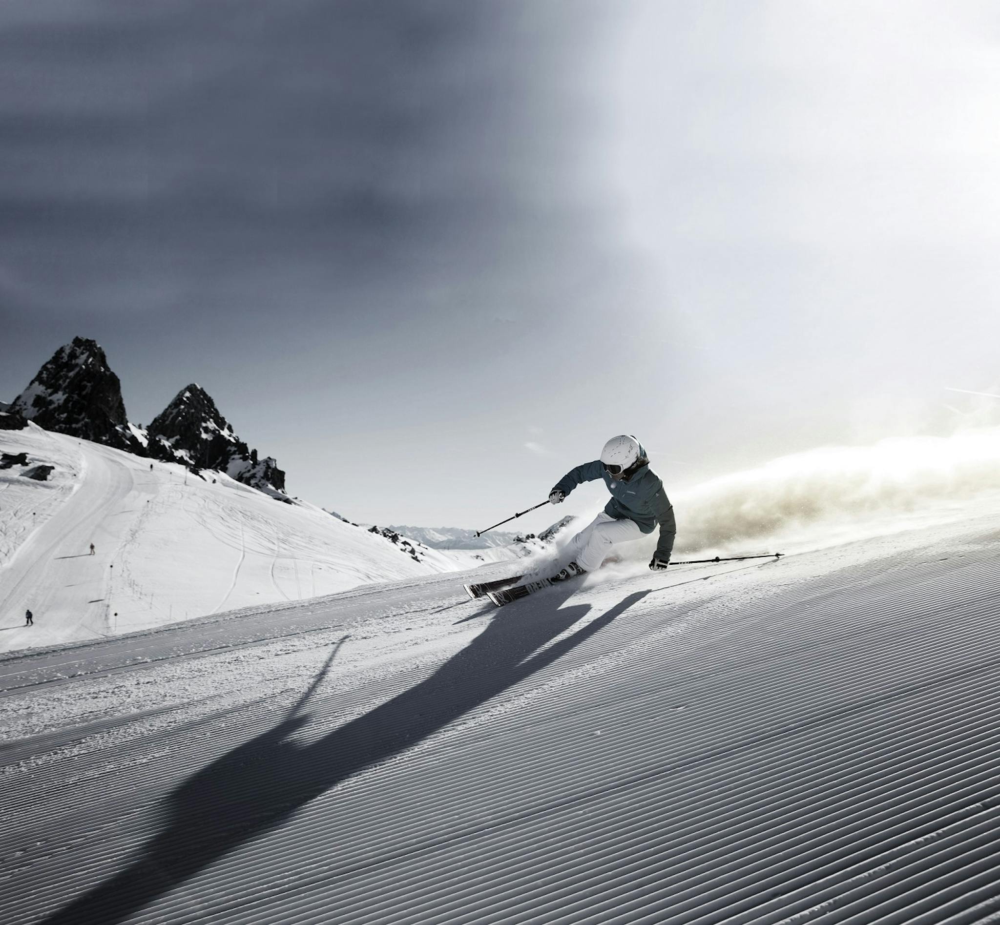 Skiing at Kitzbuhel, Austria