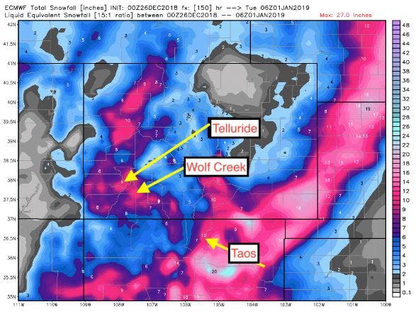 us snow forecast, ski resort forecast