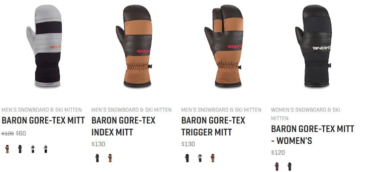 Baron Mitts by Dakine are on our Holiday Gear Guide