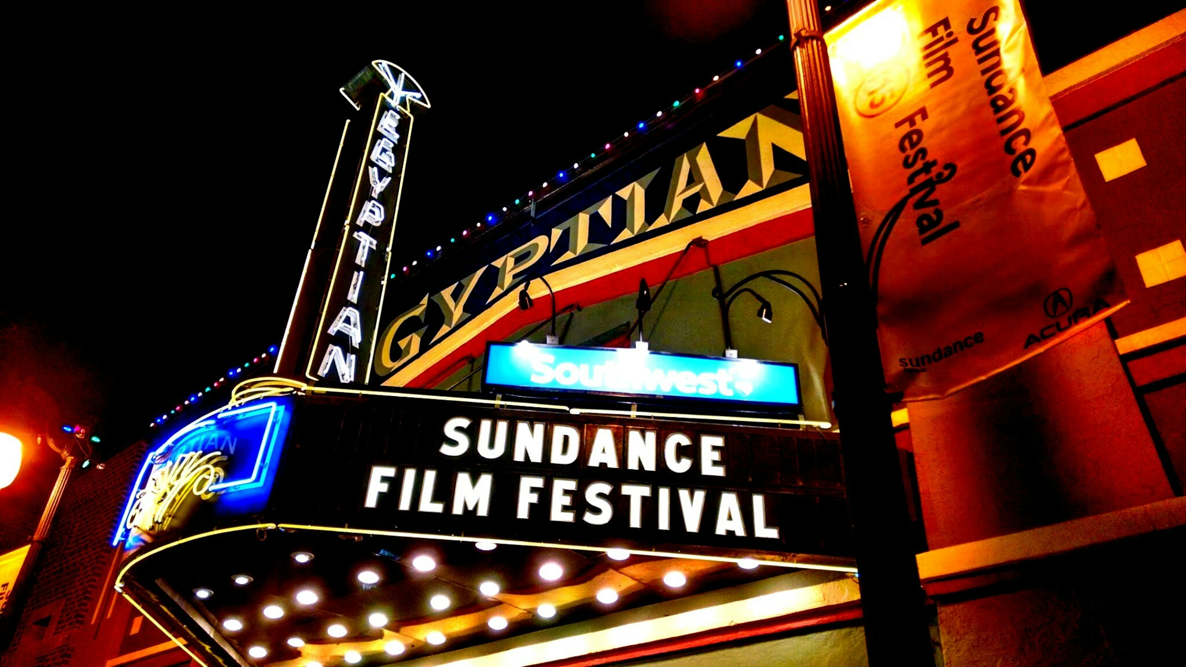 Sundance Film Festival sign in Deer Valley