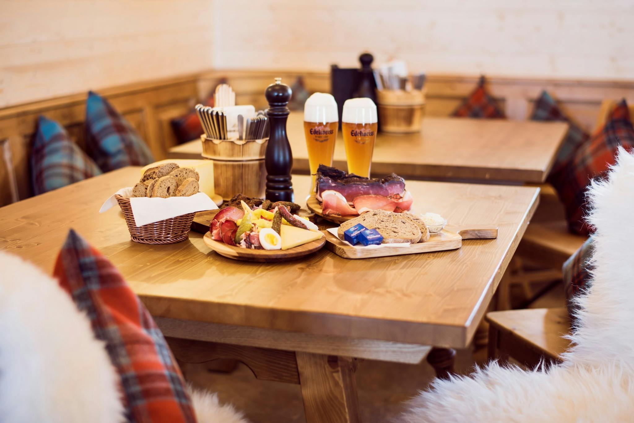 Common Austrian spread after a day on the mountain.