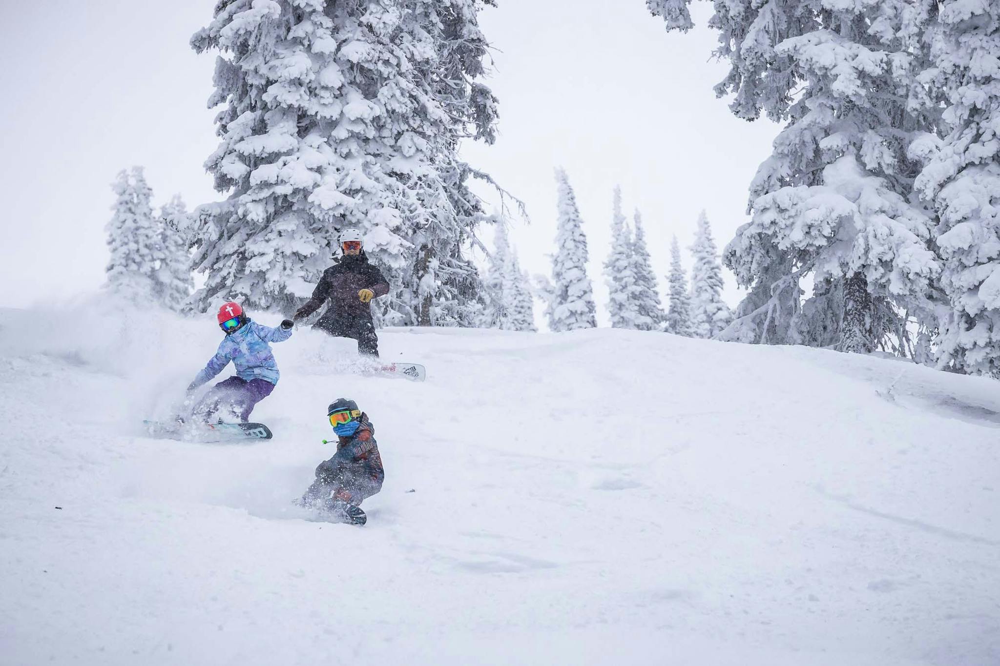 Snowboard Family in Revelstoke