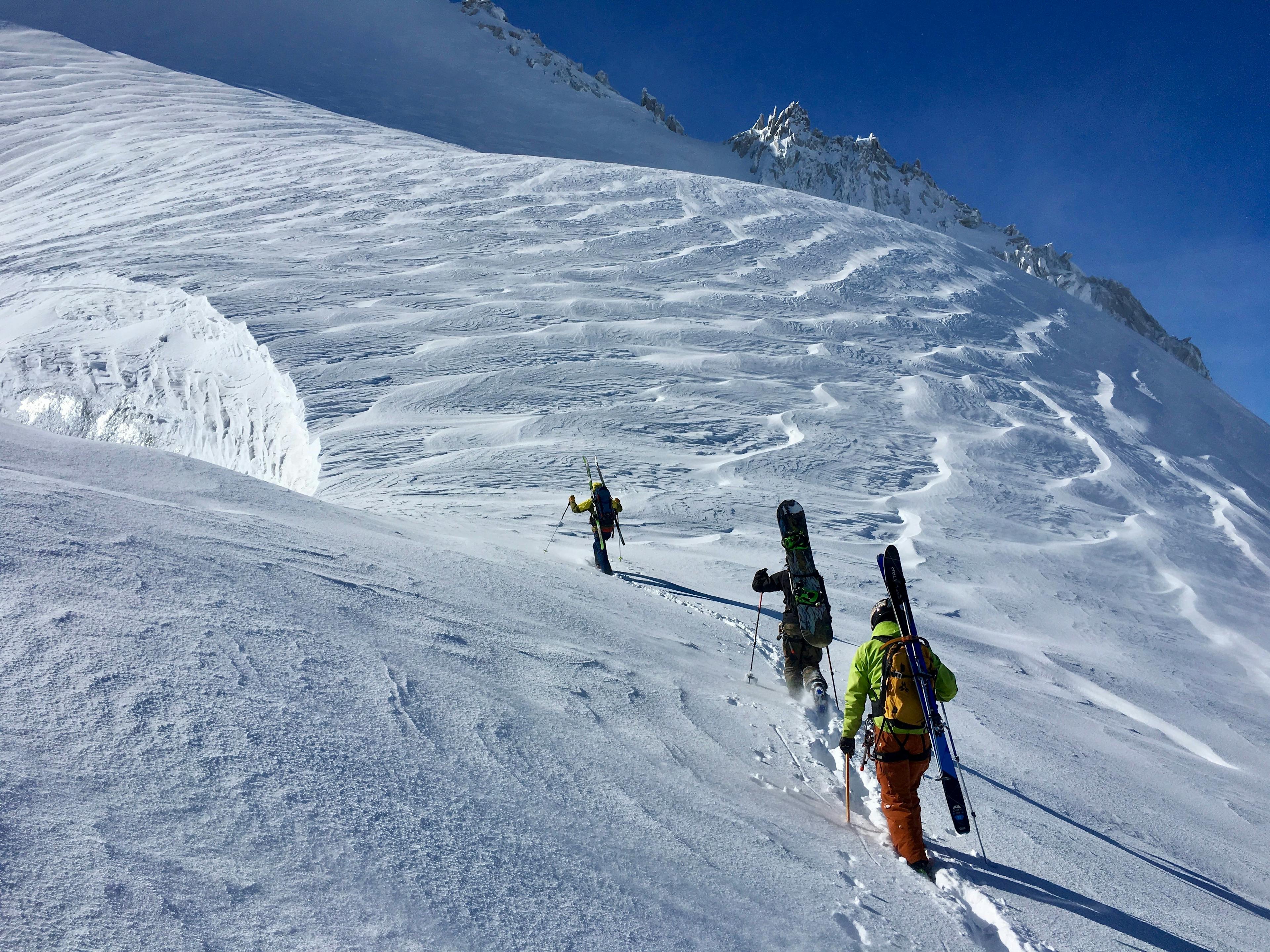 Guided skiing in Chamonix, France Mont Blanc Vallee Blanche