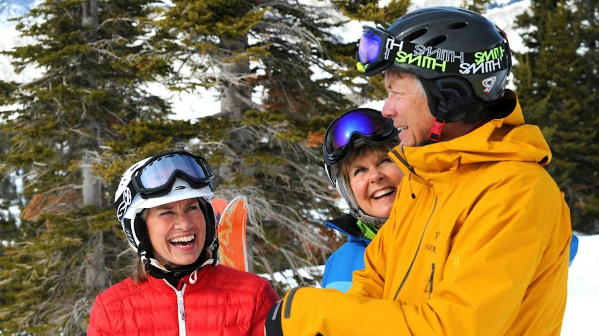 Guided ski group