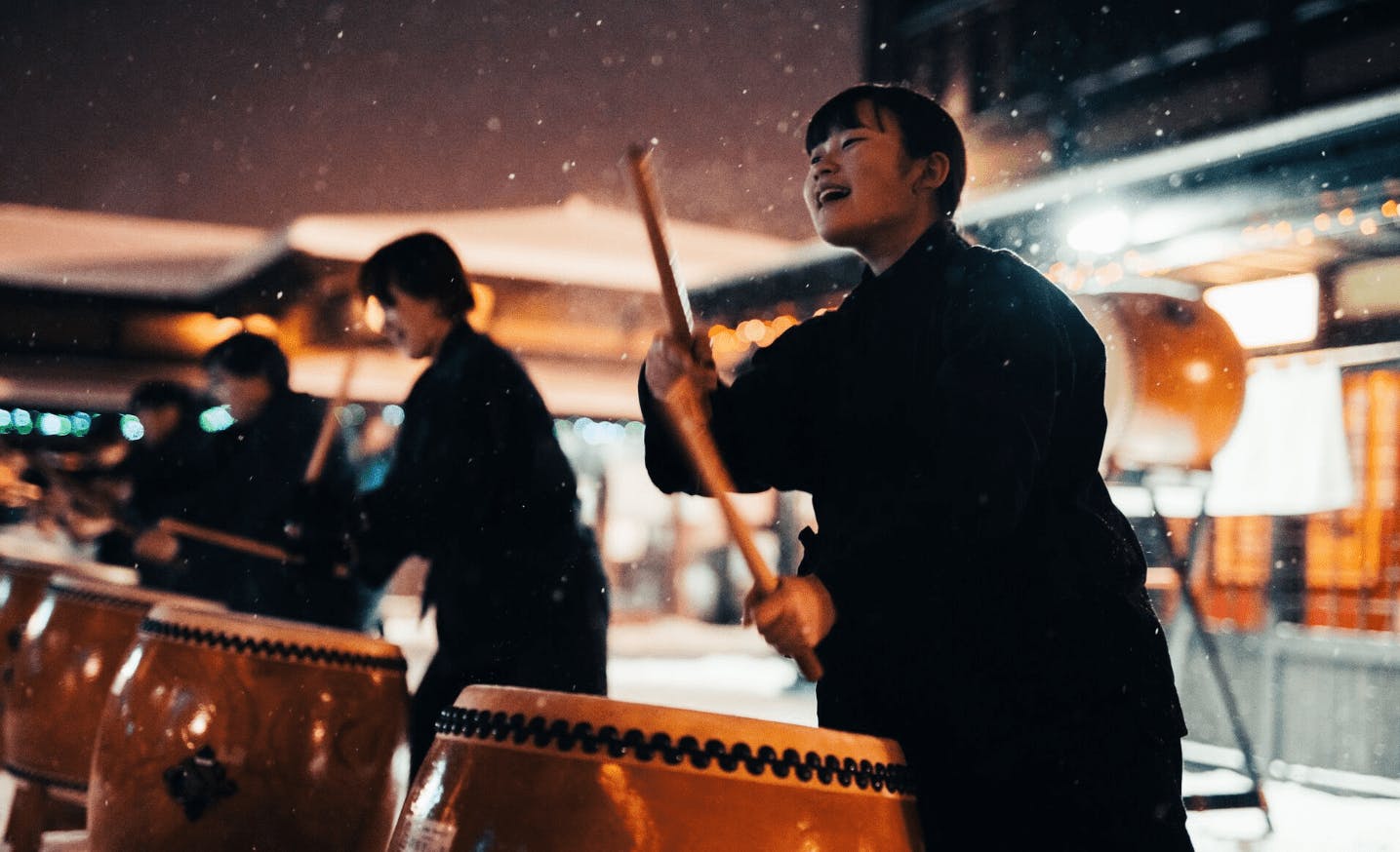 Japanese drummers at a Japanese festival