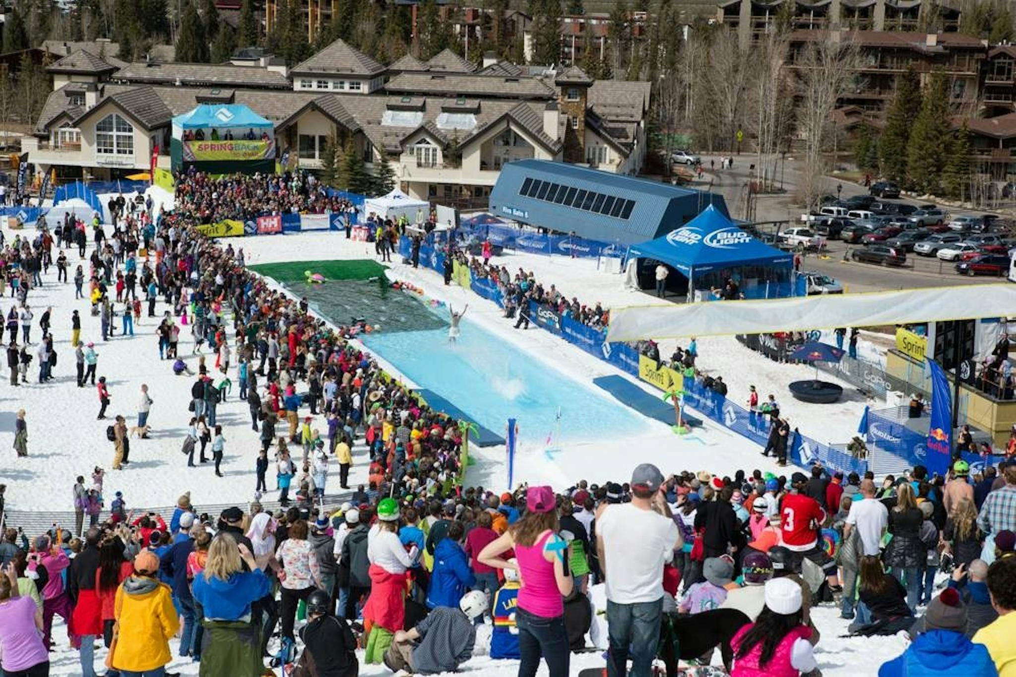 Spring party at Vail mountain