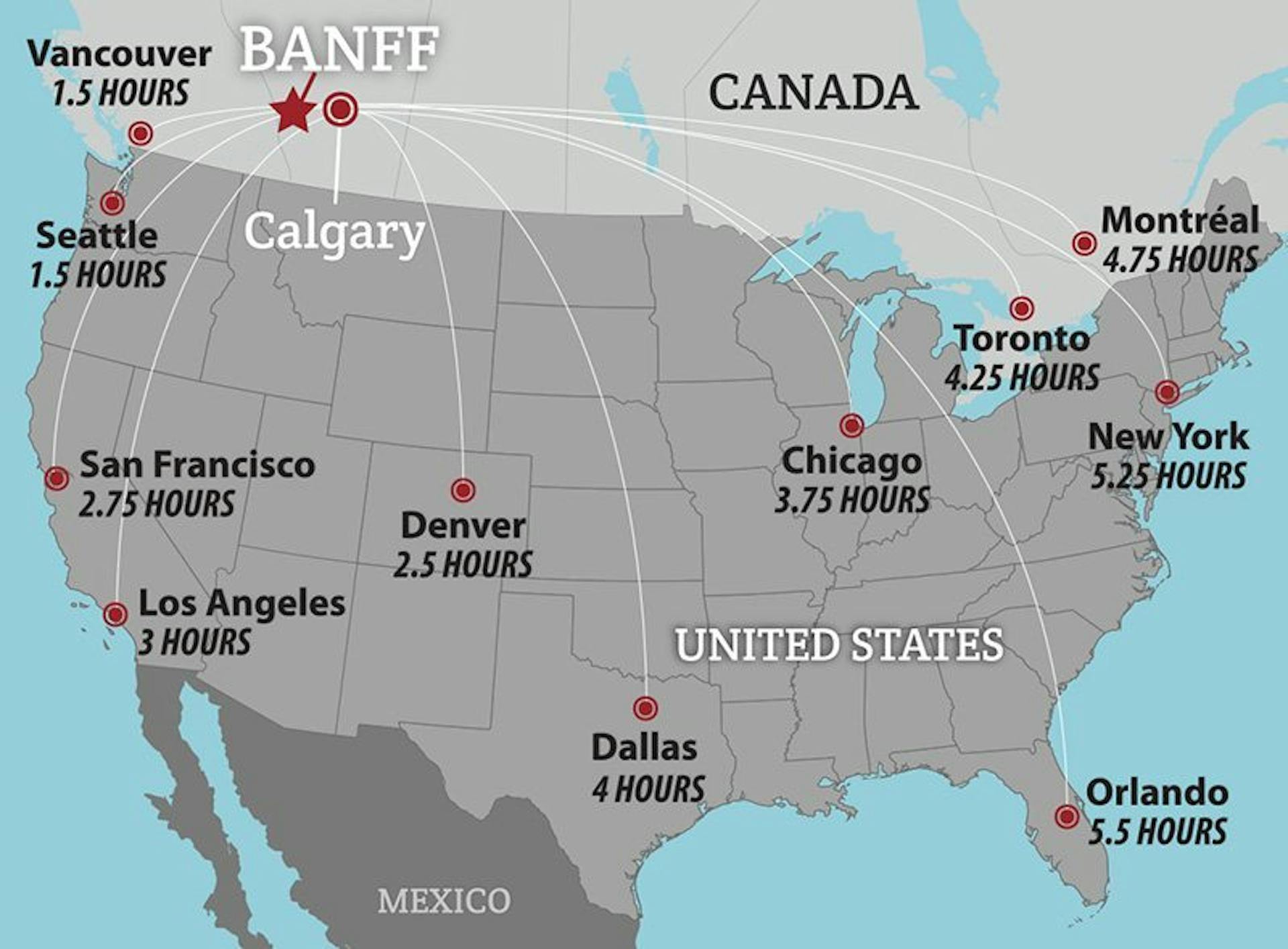 Calgary airport, getting to Banff, Getting to Lake Louise