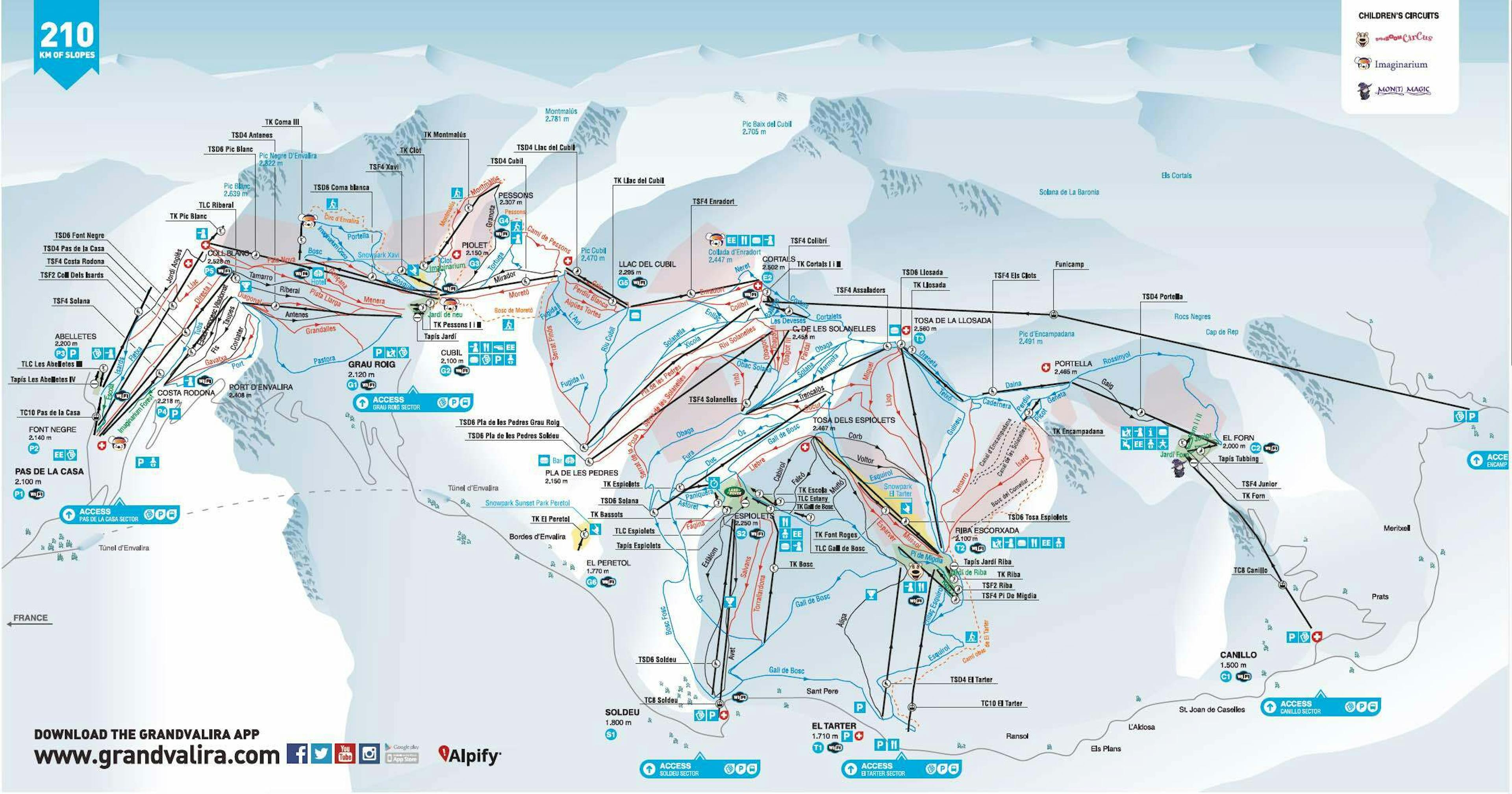 Grandvalira winter trail map