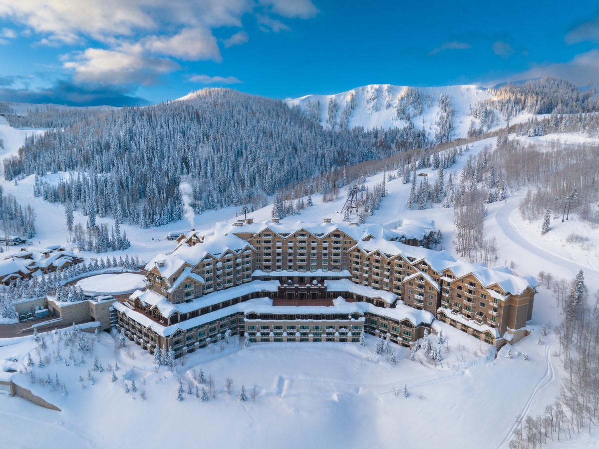Exterior of Montage Deer Valley in winter