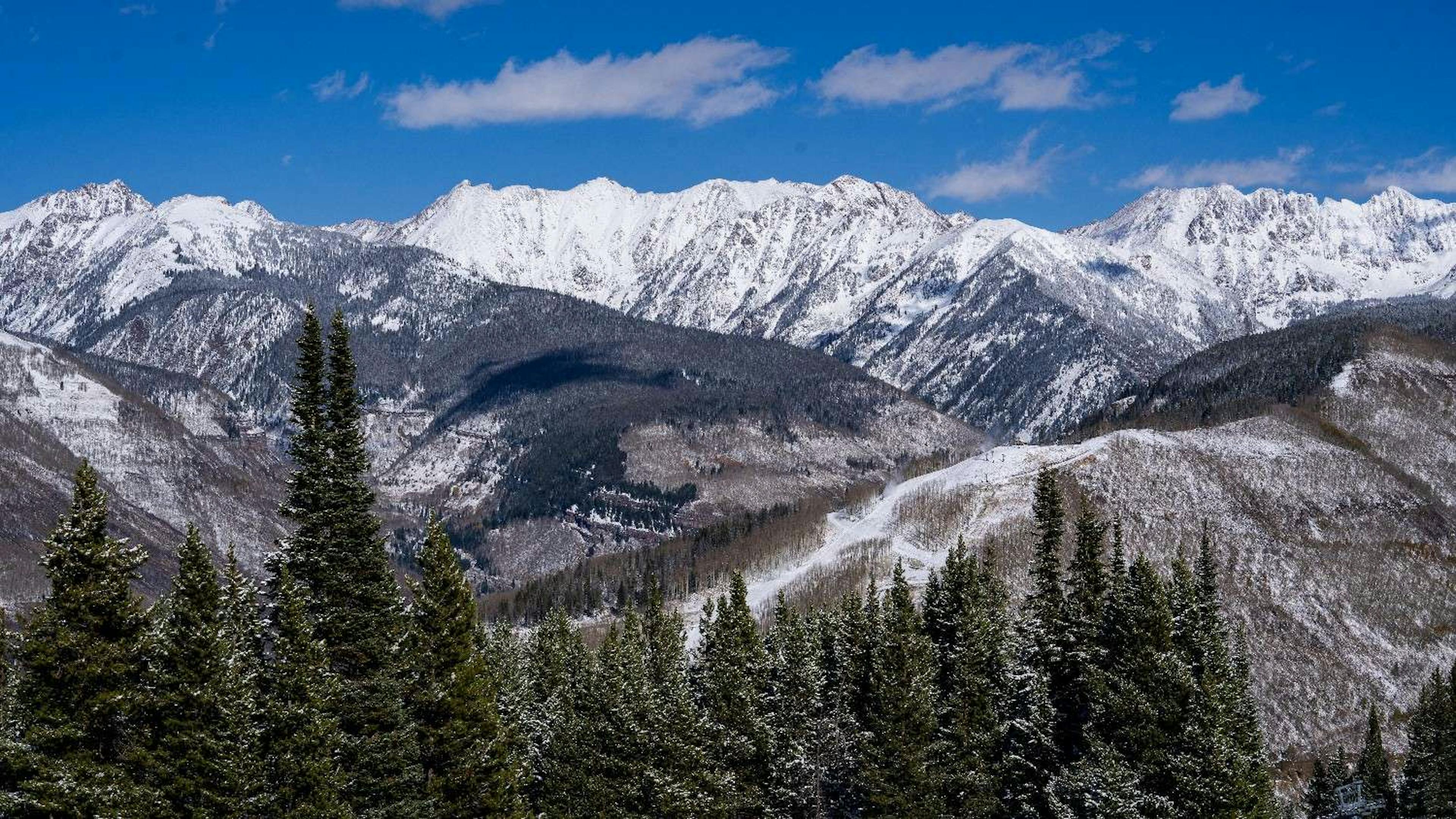 Scenic view of Gore Mountain range in Vail, Colorado.