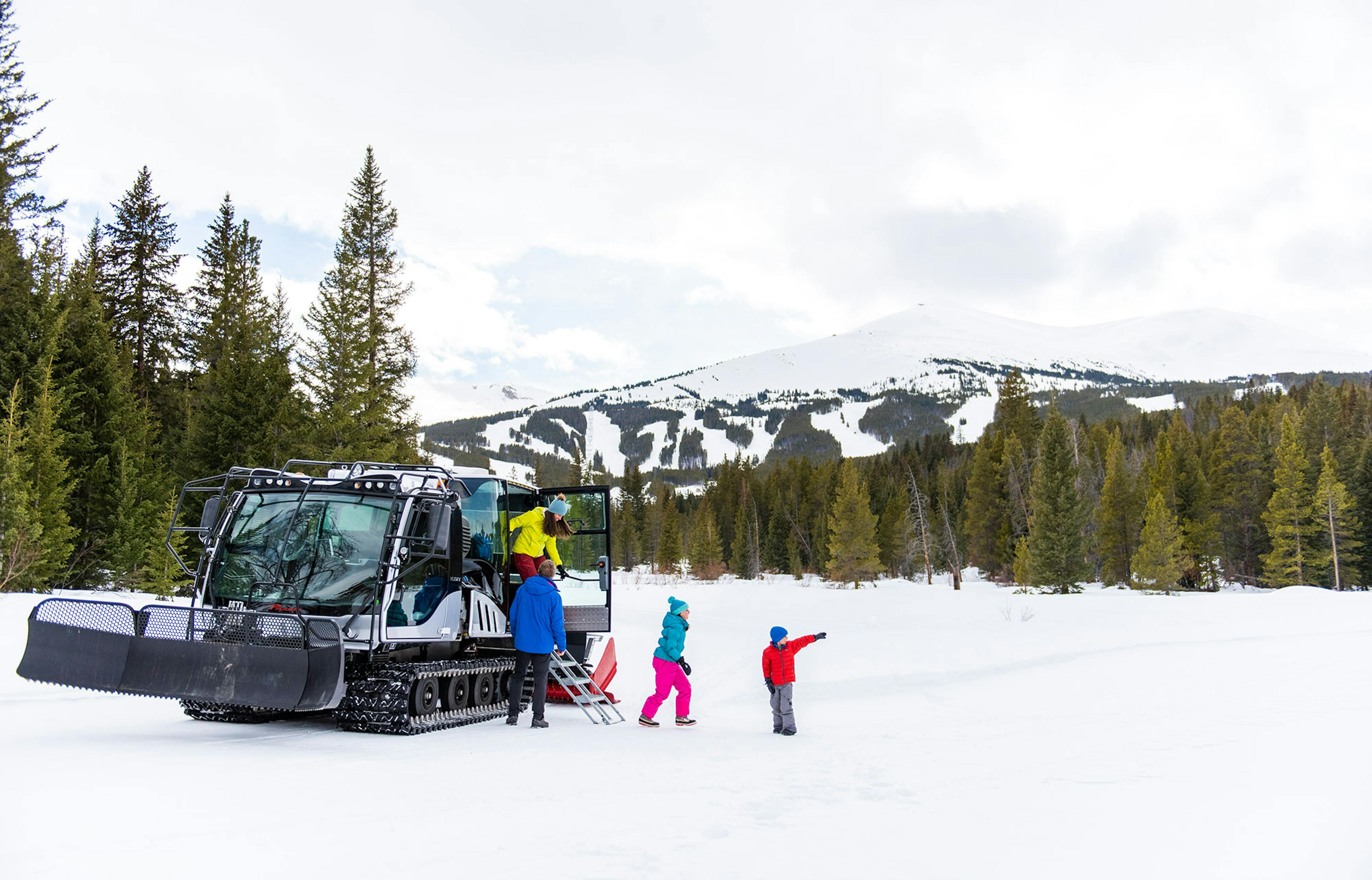 Snowcat tour at Breckenridge in Colorado, USA.