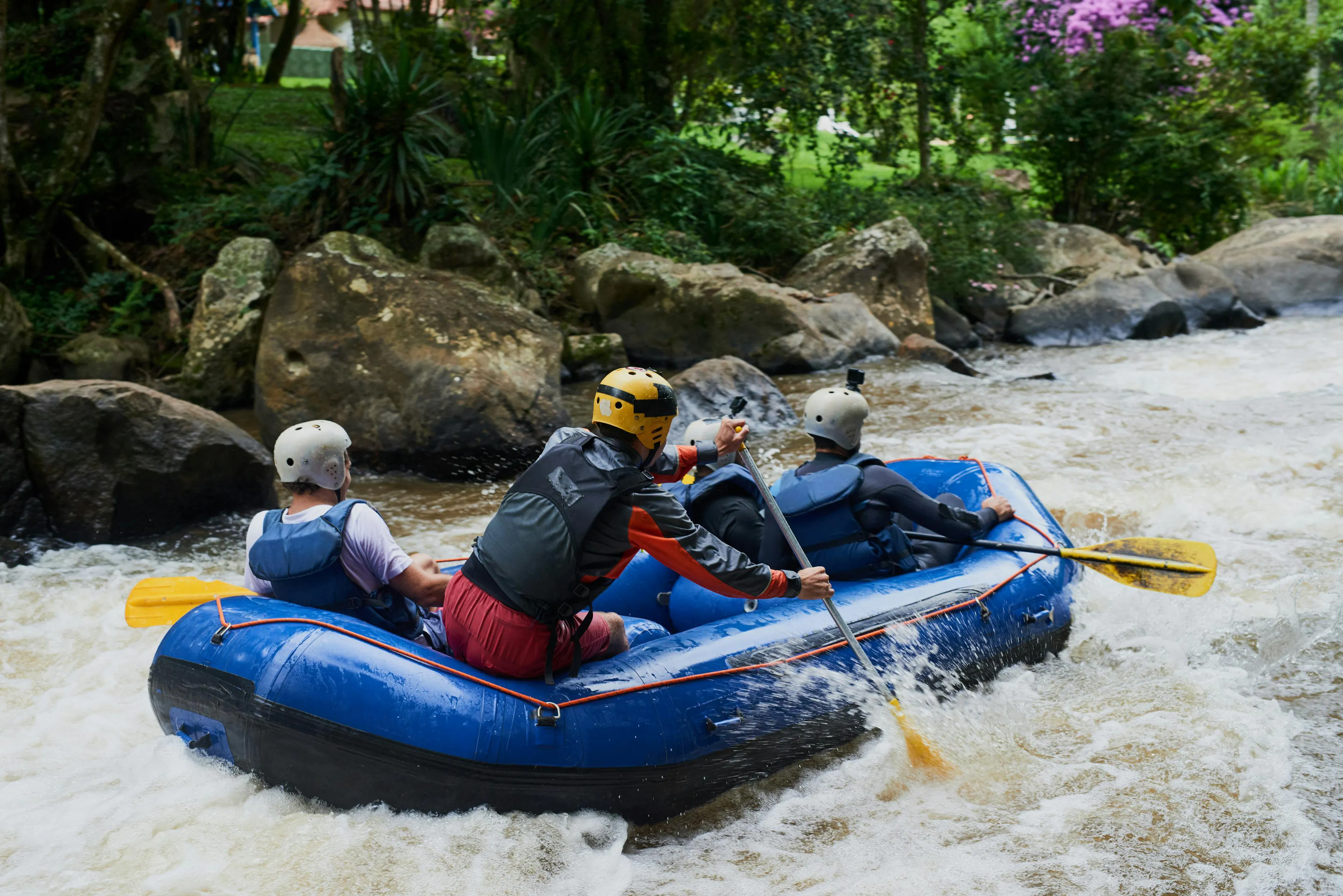 ZWnwcQfV nature will offer some best adventures shot group young male friends white water rafting