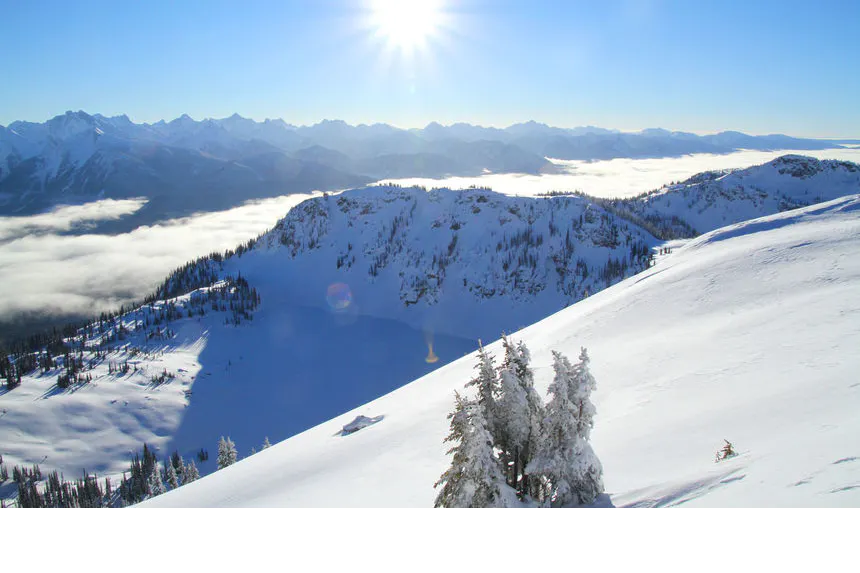 Monashee cat ski sun view