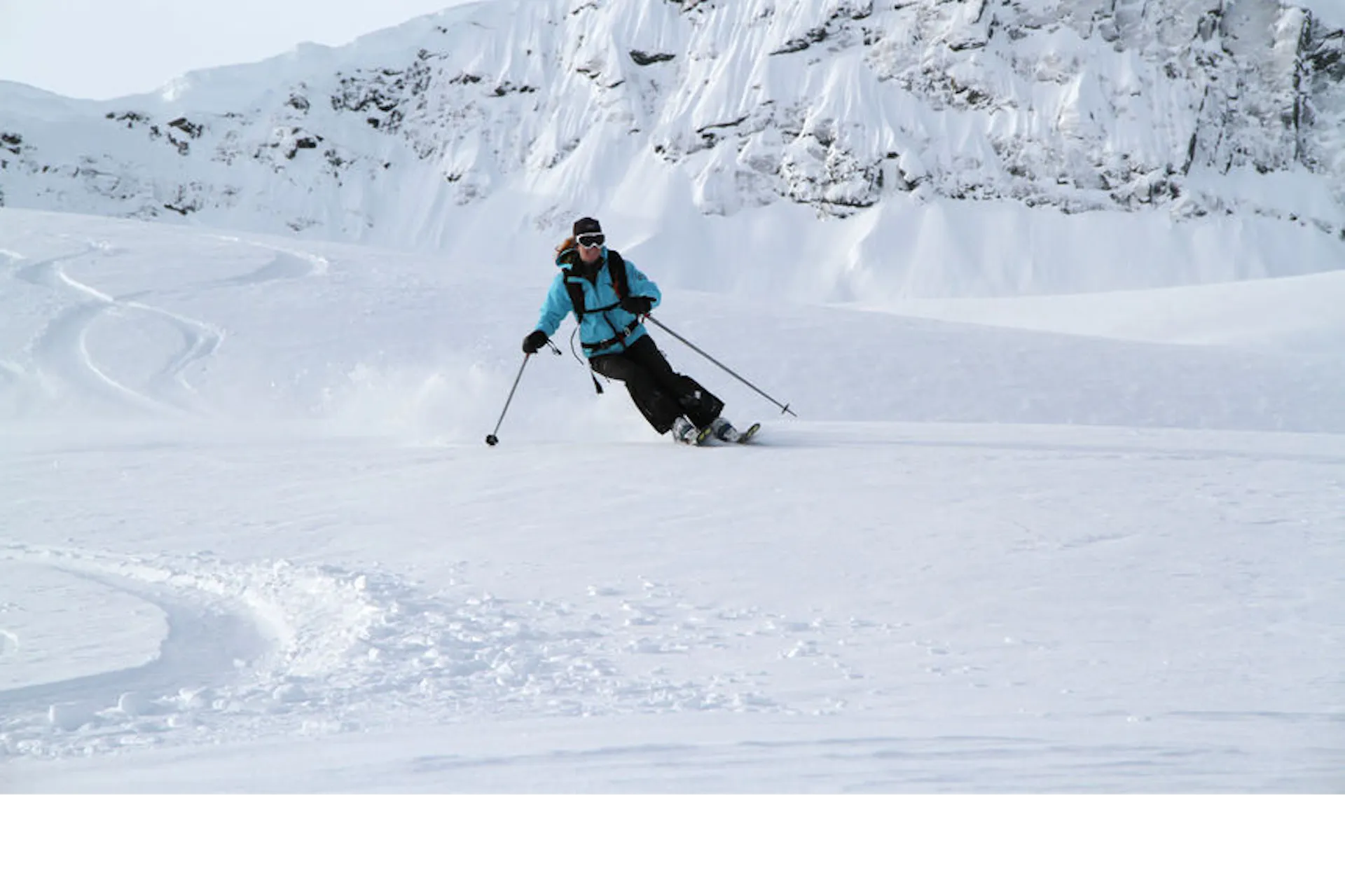 Woman skiing