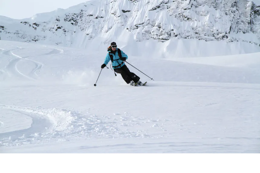 Woman skiing