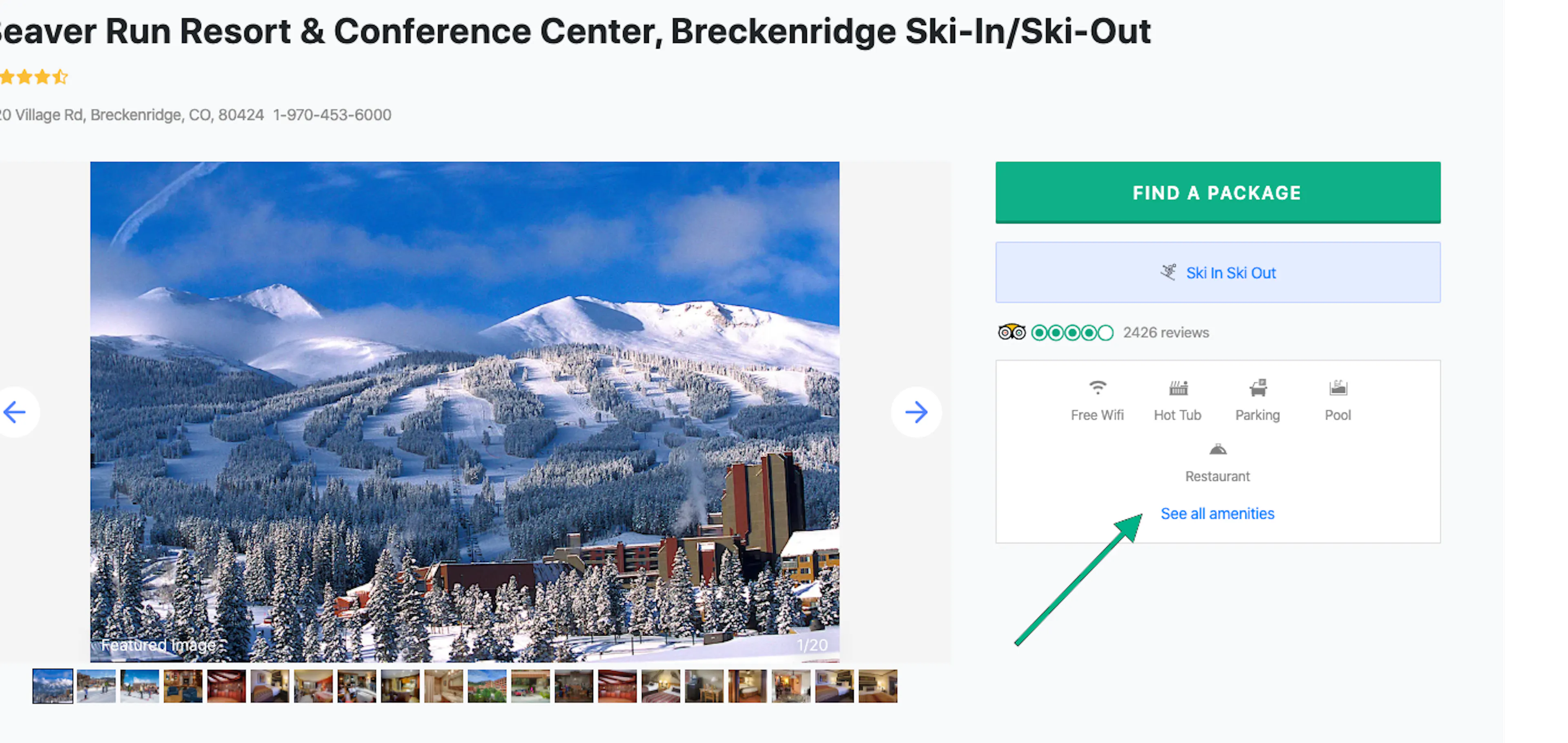 Ski-in/Ski-out amenities.