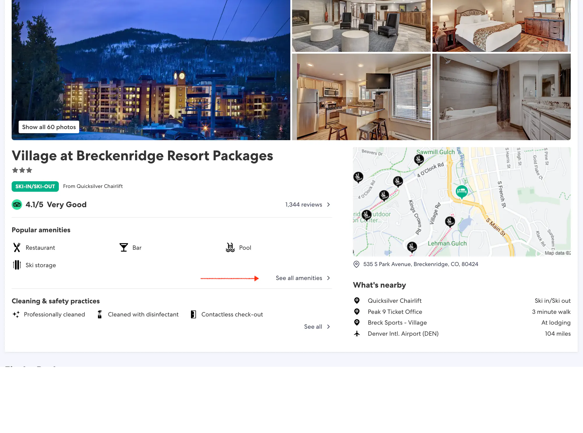 Resort package view.