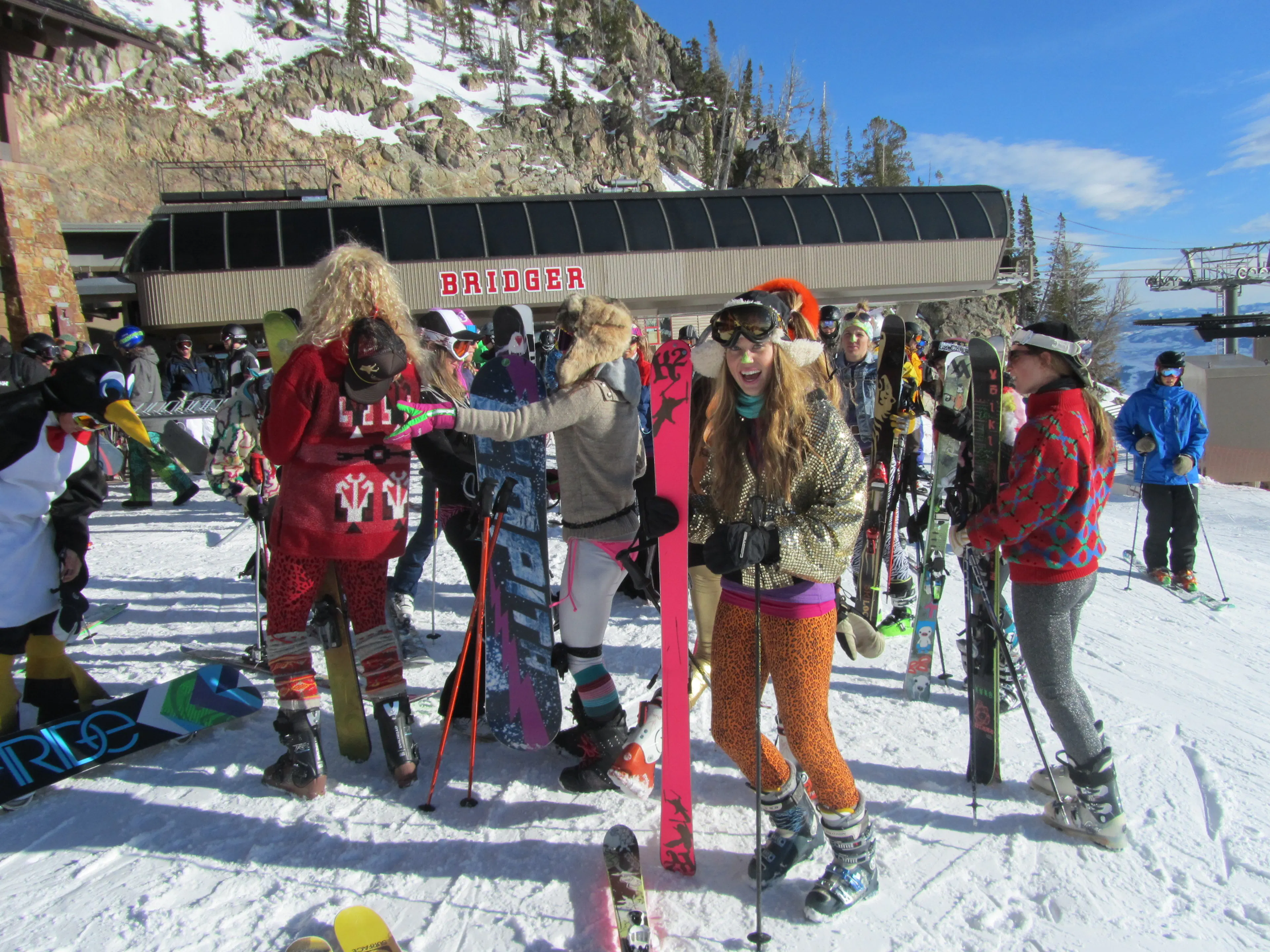 Skiing with friends at Jackson Hole