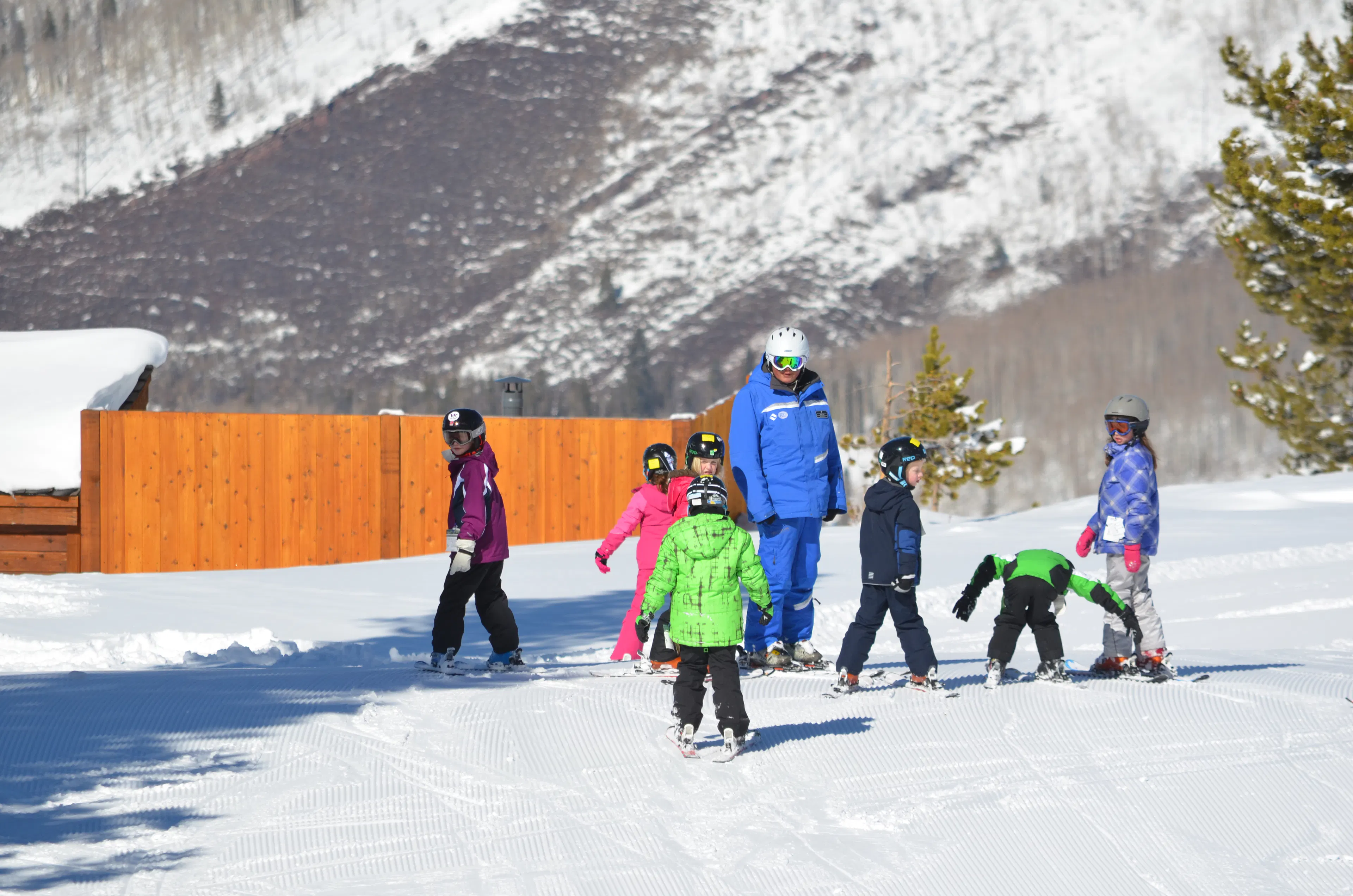 Child ski group lesson at Vail Ski Resort